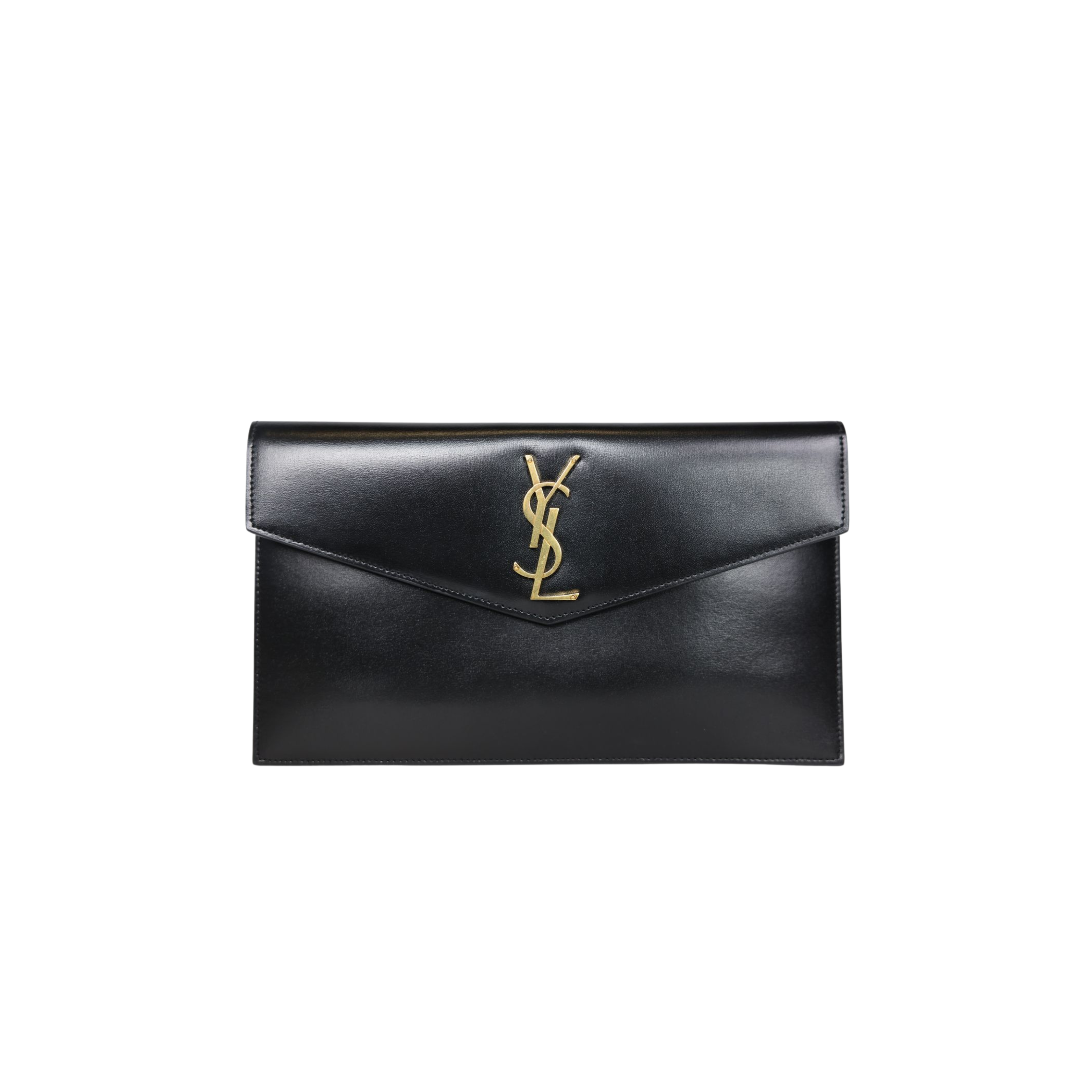 Saint Laurent | Uptown pouch in black calfskin leather