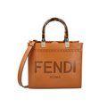 Fendi | Sunshine Small tote bag in brown calf leather