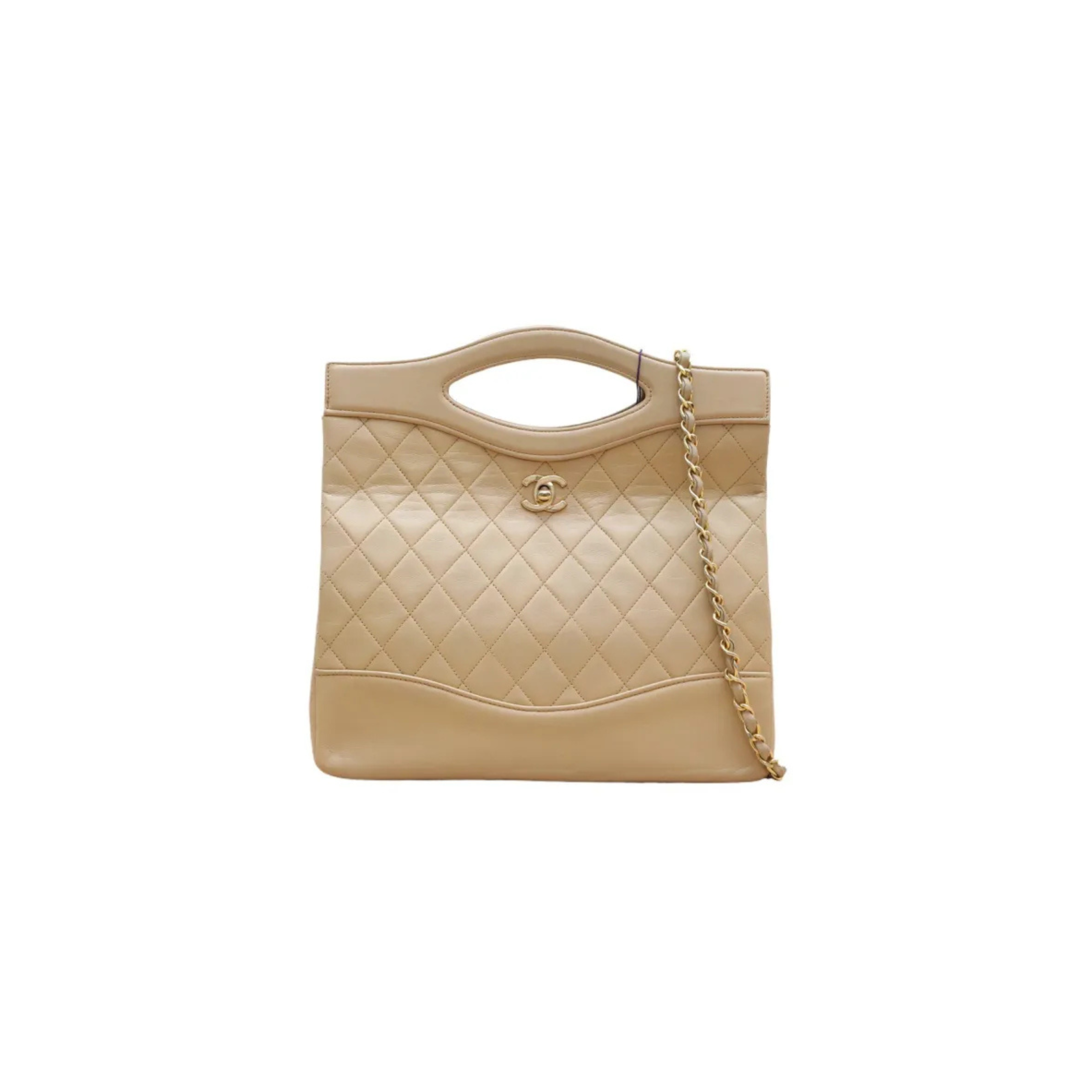 Chanel | Vintage Beige-Gold Lambskin