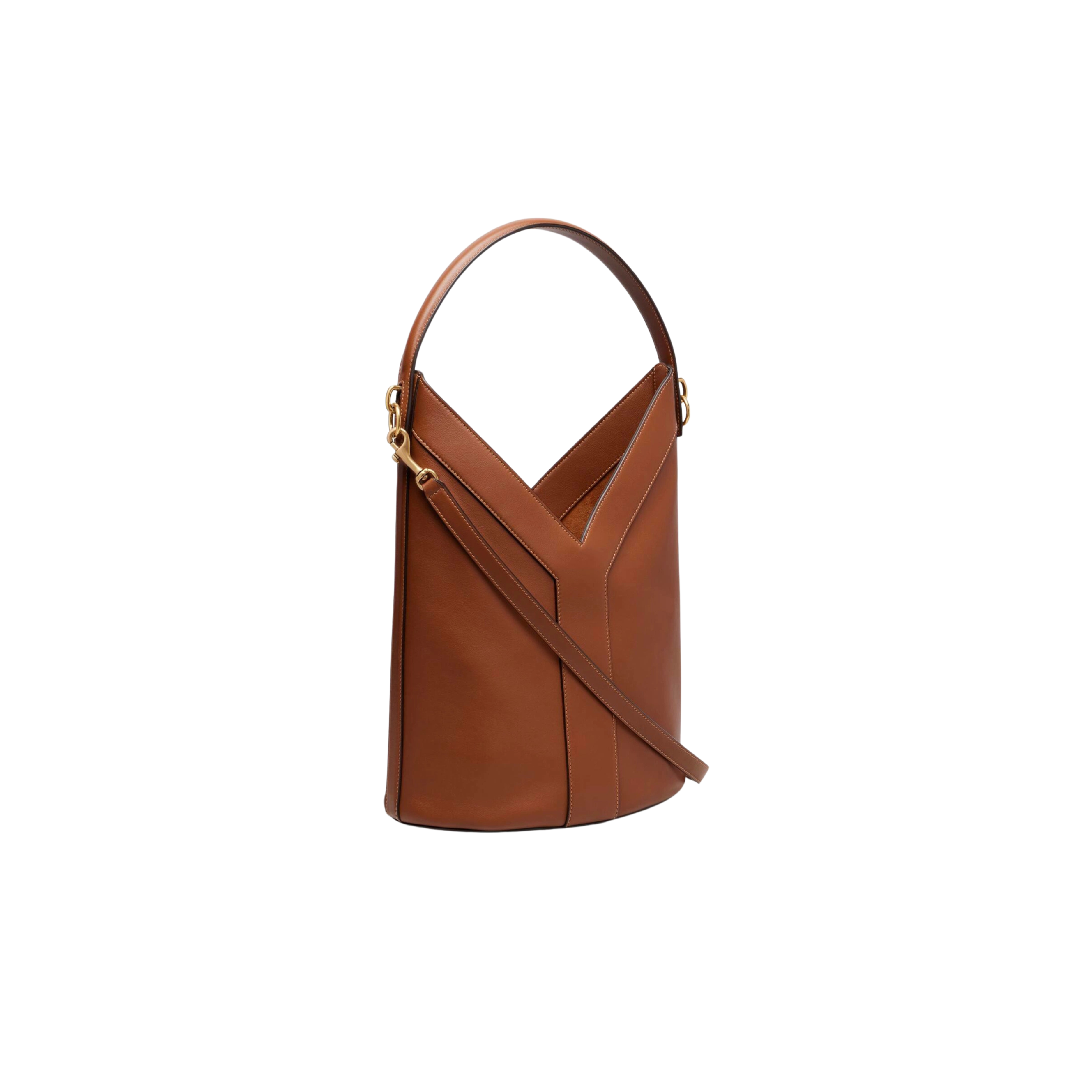 Saint Laurent | Y leather bucket bag brown