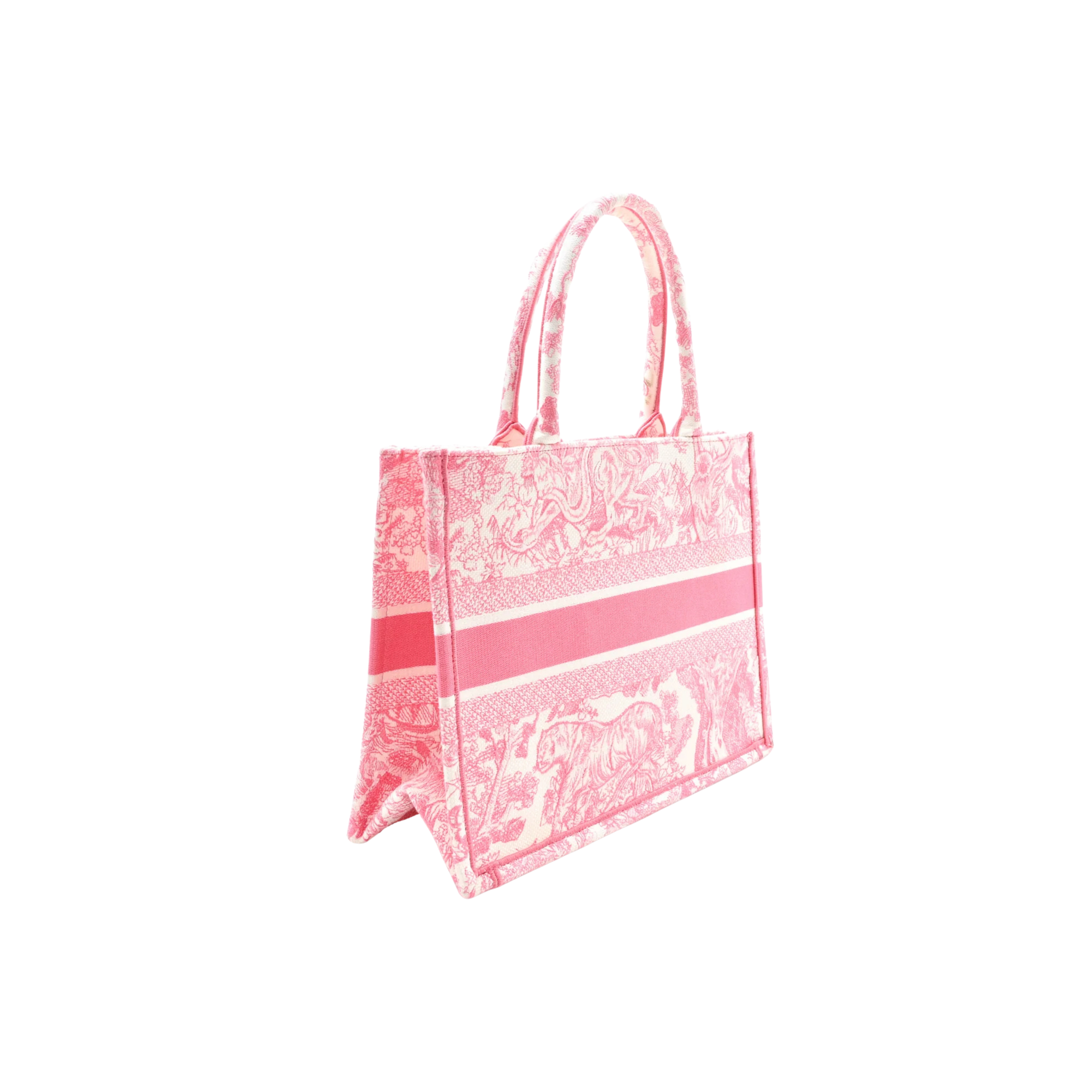Dior | Canvas Embroidered Tote Pink Bag
