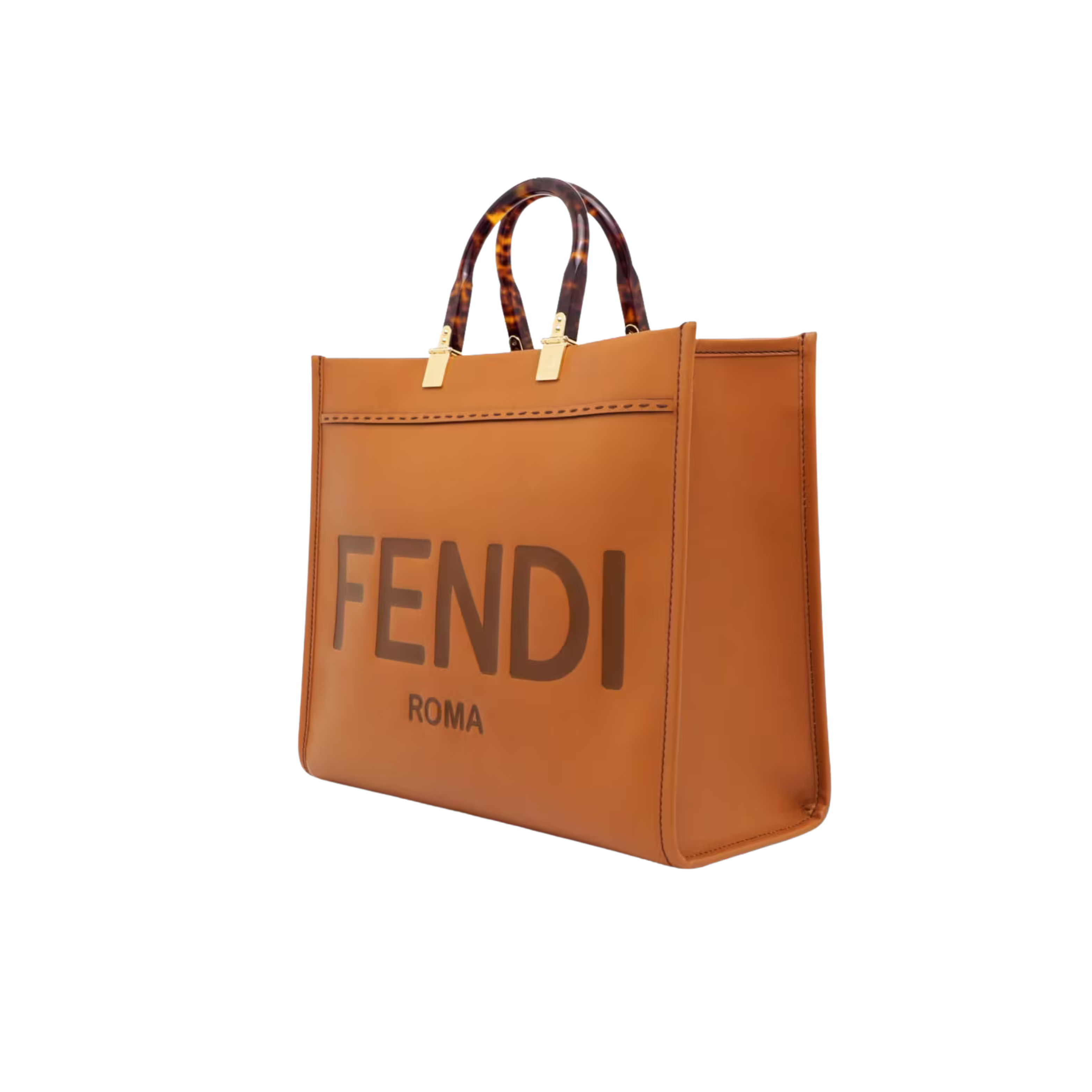 Fendi | Sunshine Small tote bag in brown calf leather