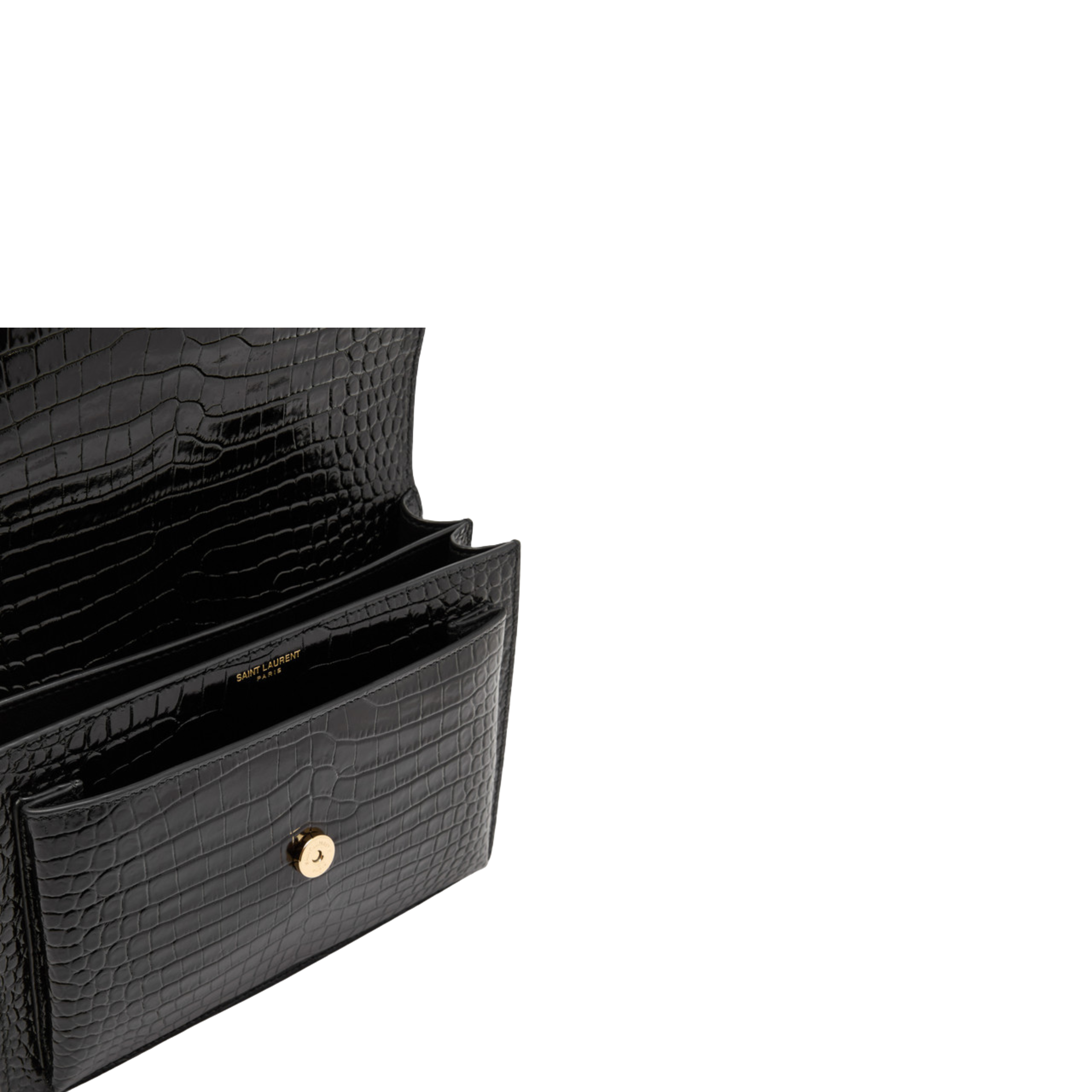 Saint Laurent | Sunset crocodile leather shoulder bag