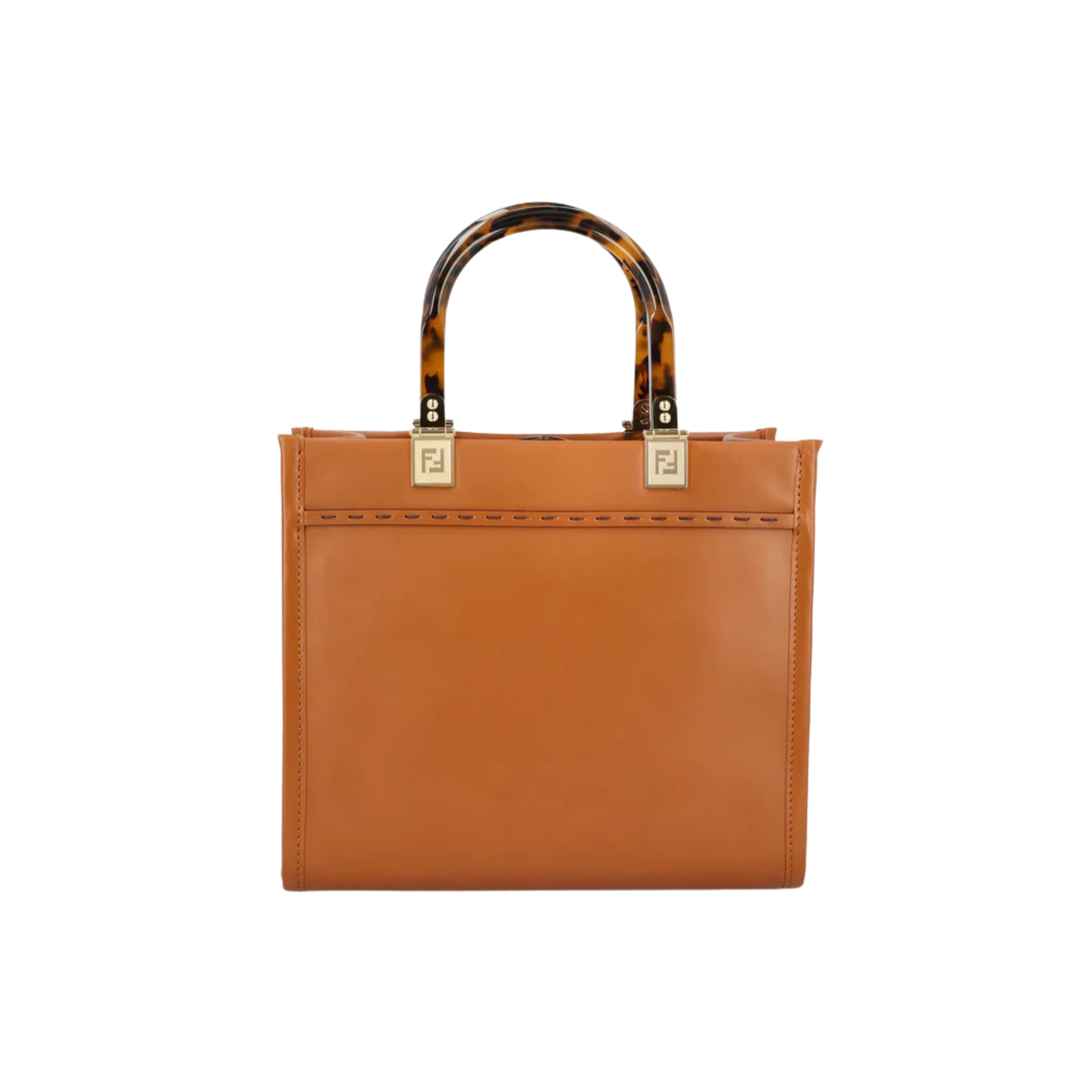 Fendi | Sunshine Small tote bag in brown calf leather