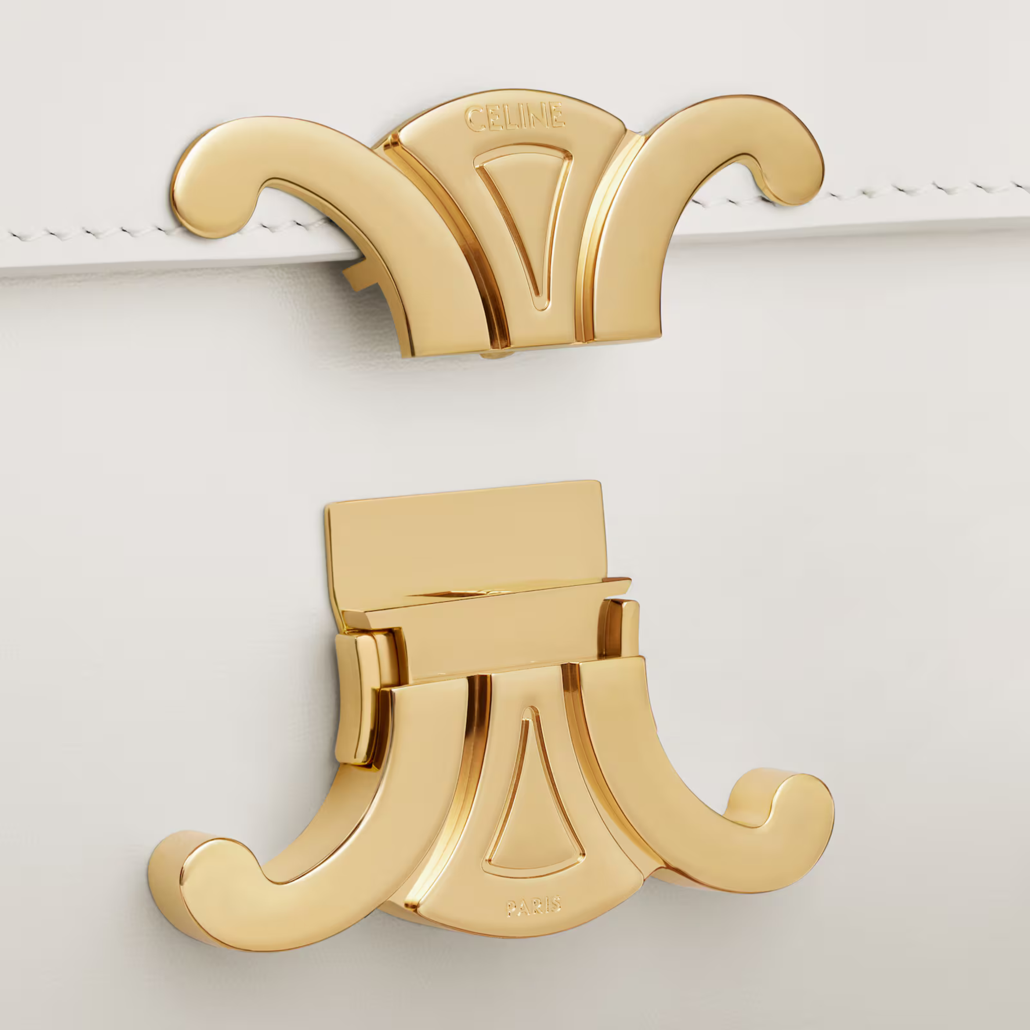 Celine Bag | Cuir Triomphe Chain Shoulder White