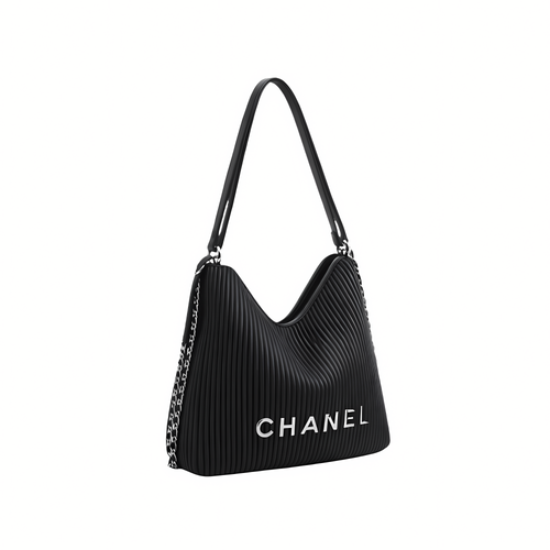 Chanel Bag | Maxi Hobo in Black Lambskin
