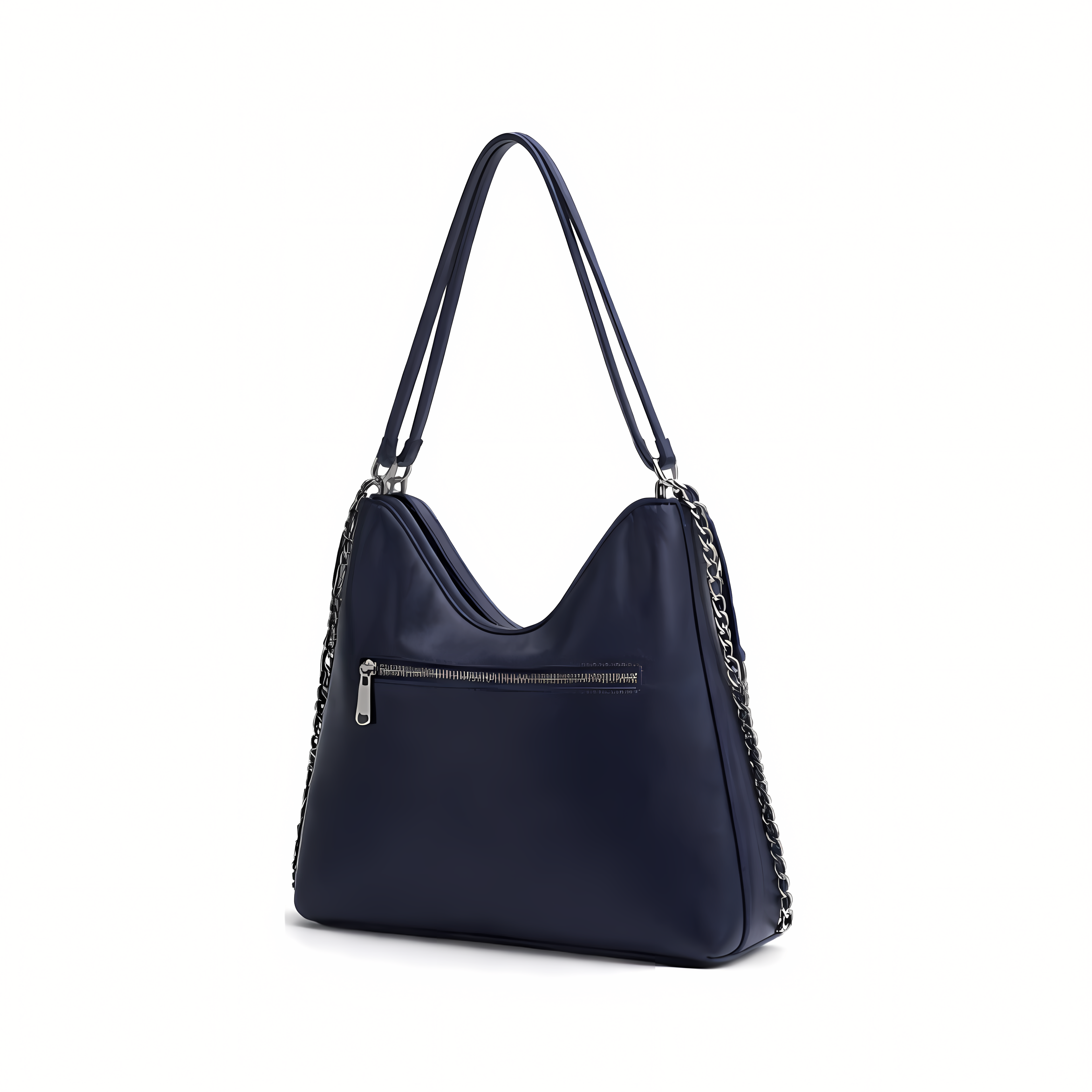 Chanel Bag | Maxi Hobo Ribbed Leather Blue