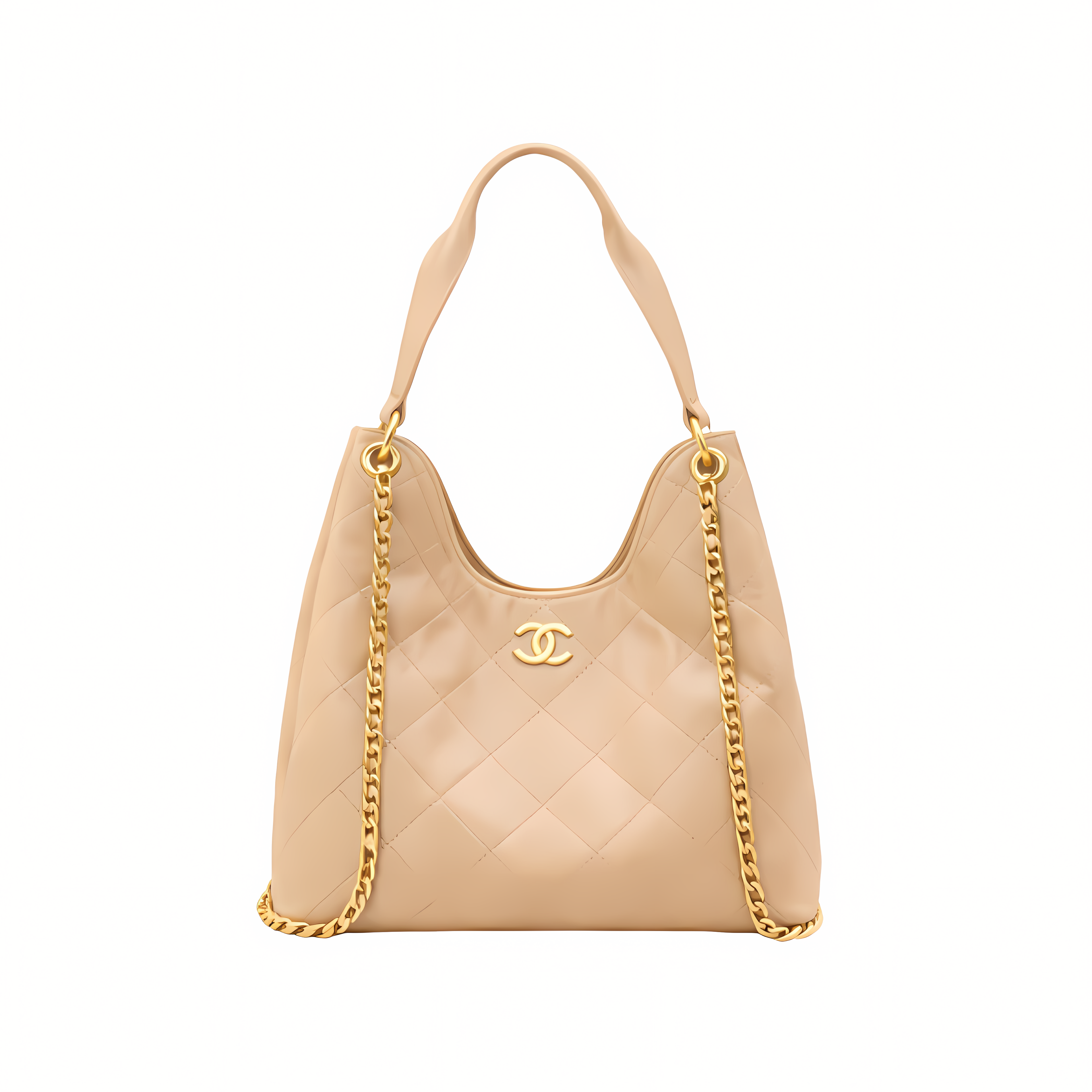Chanel Bag | Hobo Handbag Calfskin Gold-Tone