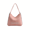 Chanel Bag | Pleated Ribbed Hobo Bag Light Pink