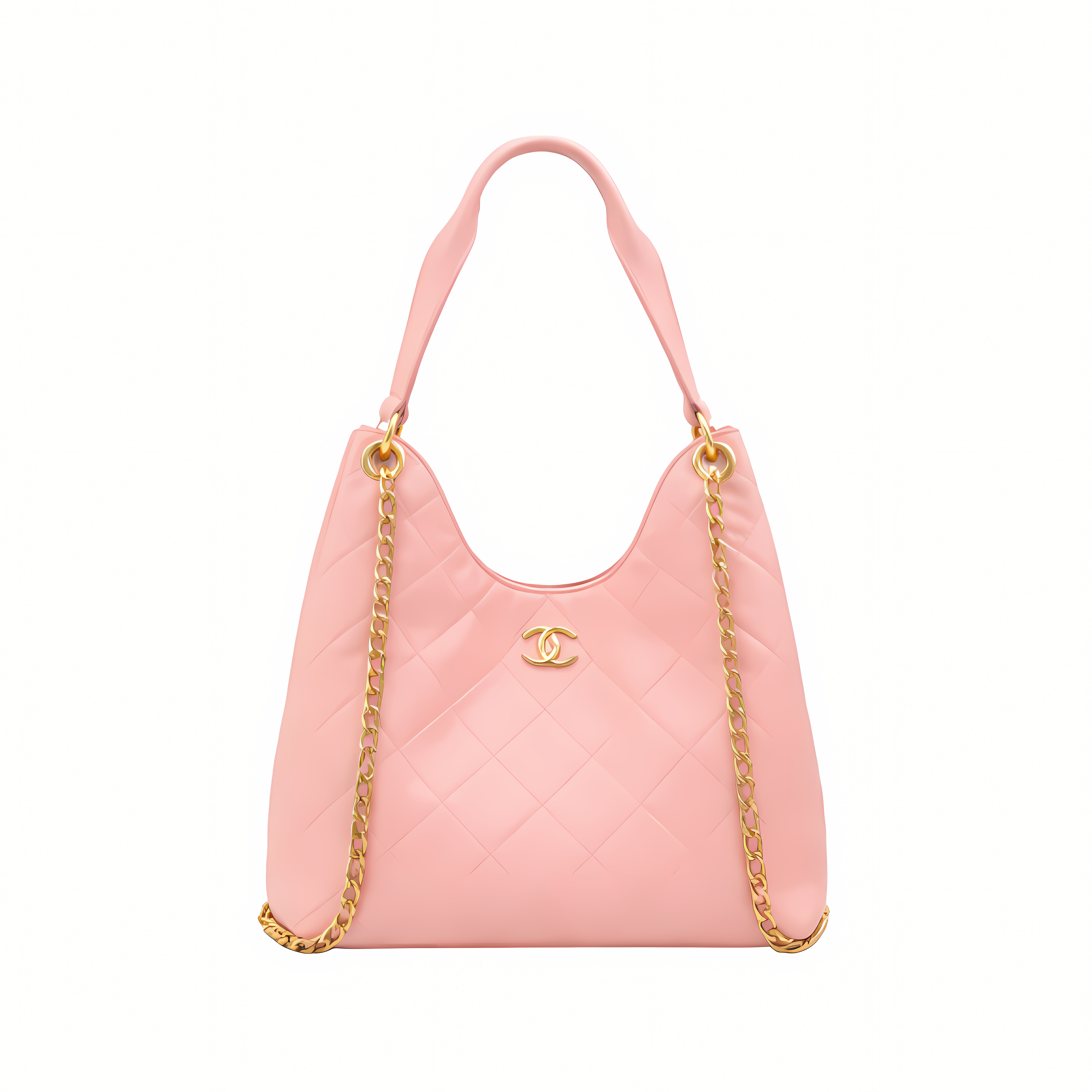 Chanel Bag | Hobo Handbag Light Pink Shiny Lambskin