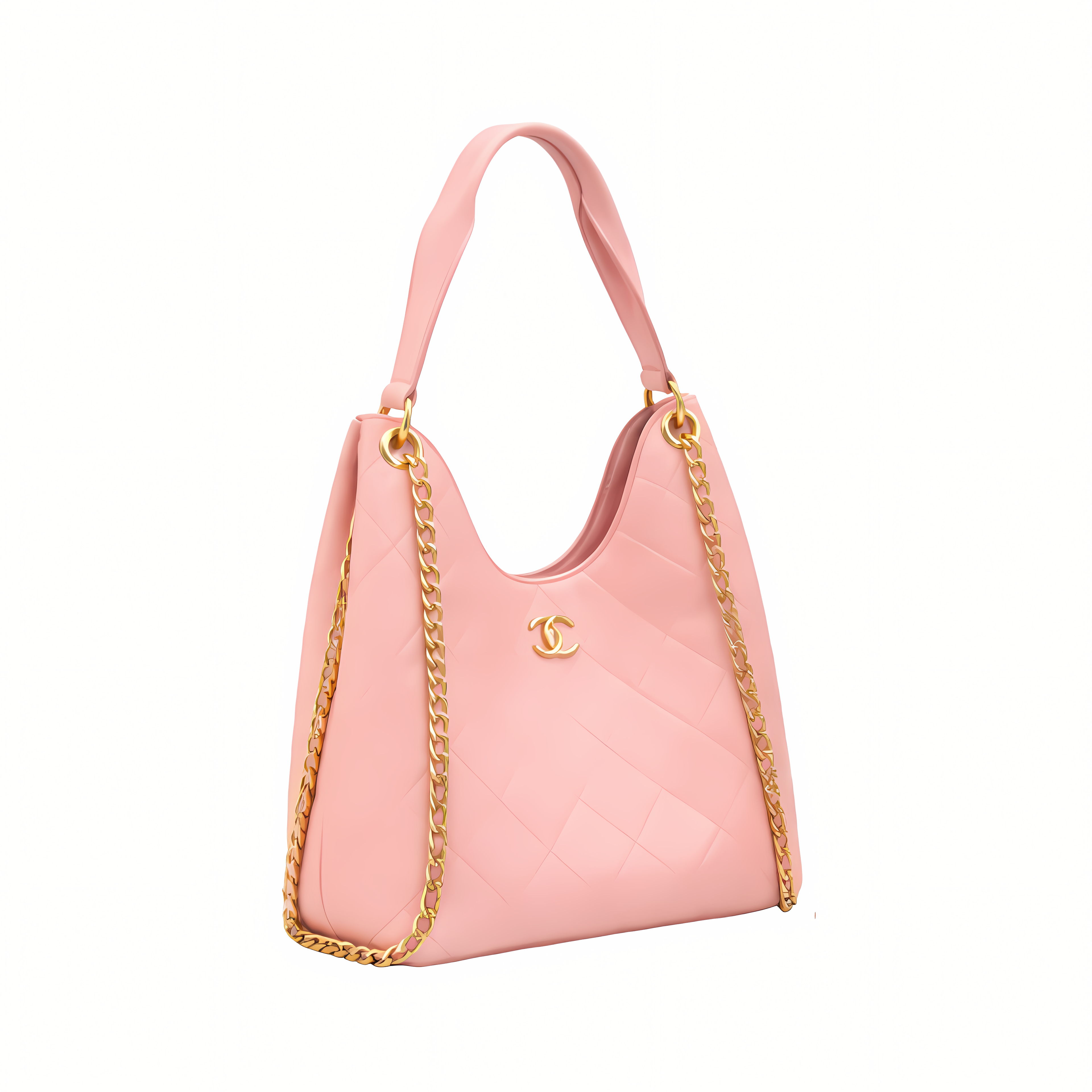 Chanel Bag | Hobo Handbag Light Pink Shiny Lambskin