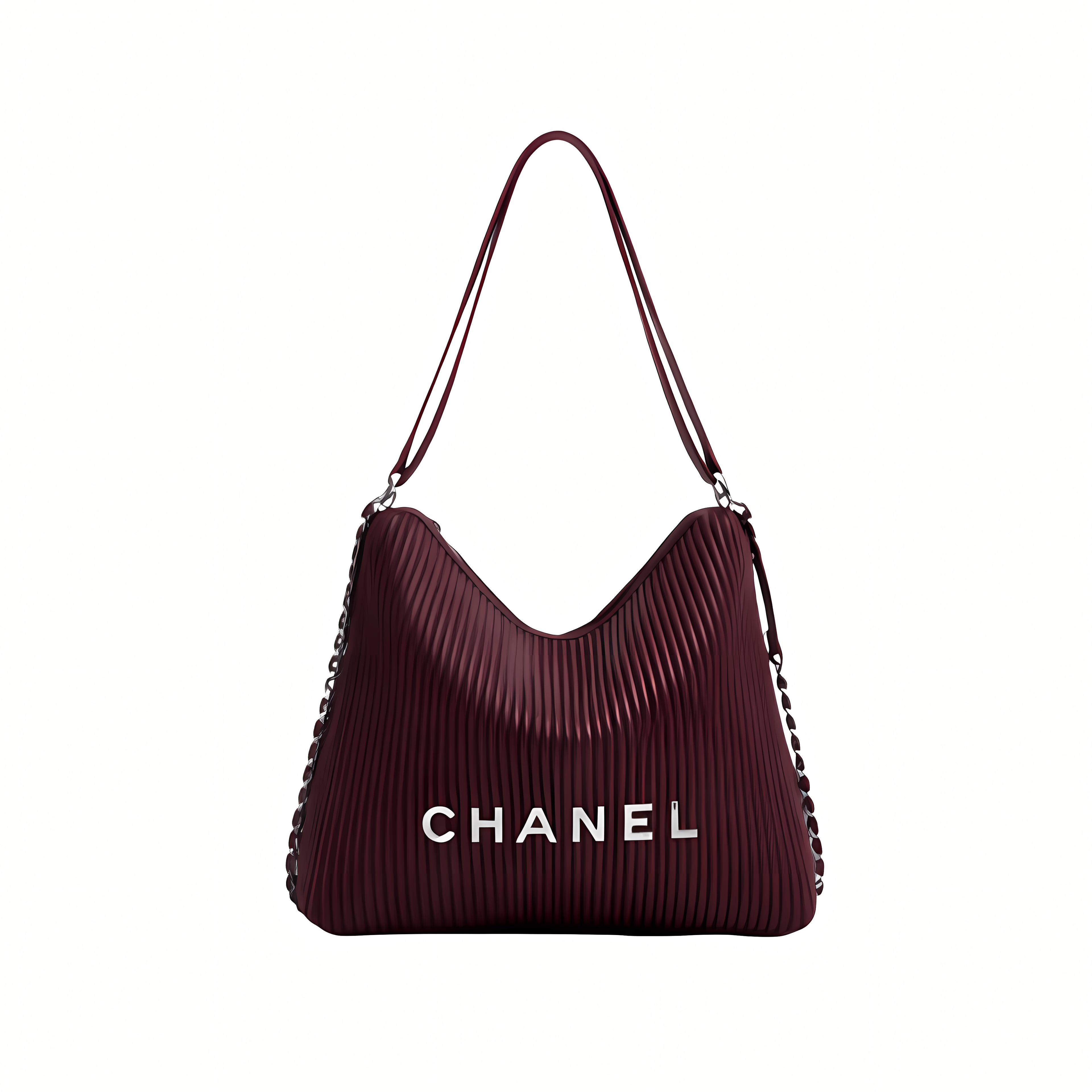Chanel Bag | Maxi Hobo Purple Shiny Lambskin