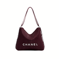 Chanel Bag | Maxi Hobo Purple Shiny Lambskin