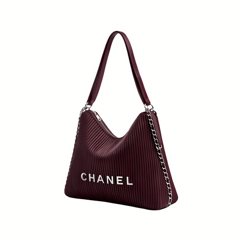 Chanel Bag | Maxi Hobo Purple Shiny Lambskin