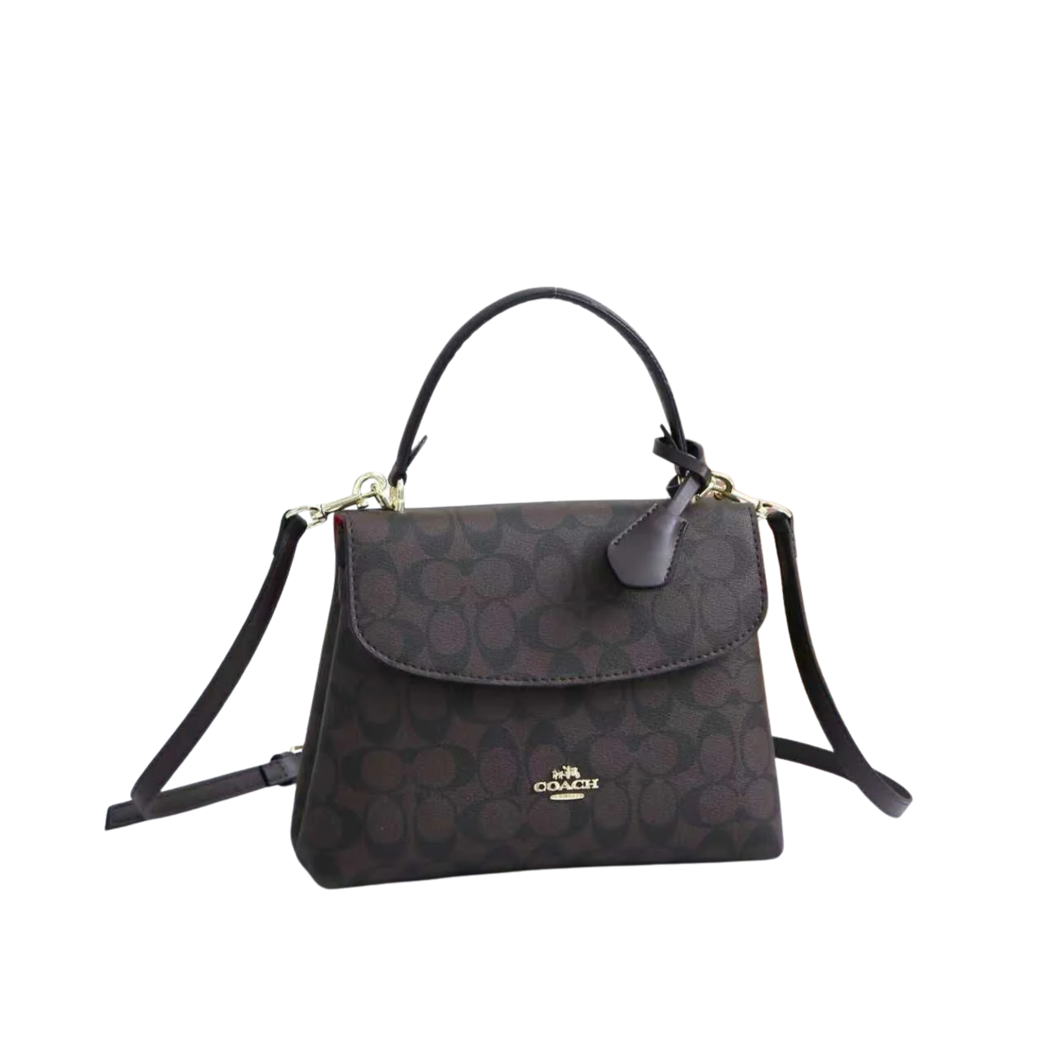 Coach Bag | Emory Top Handle Pebble Choclate