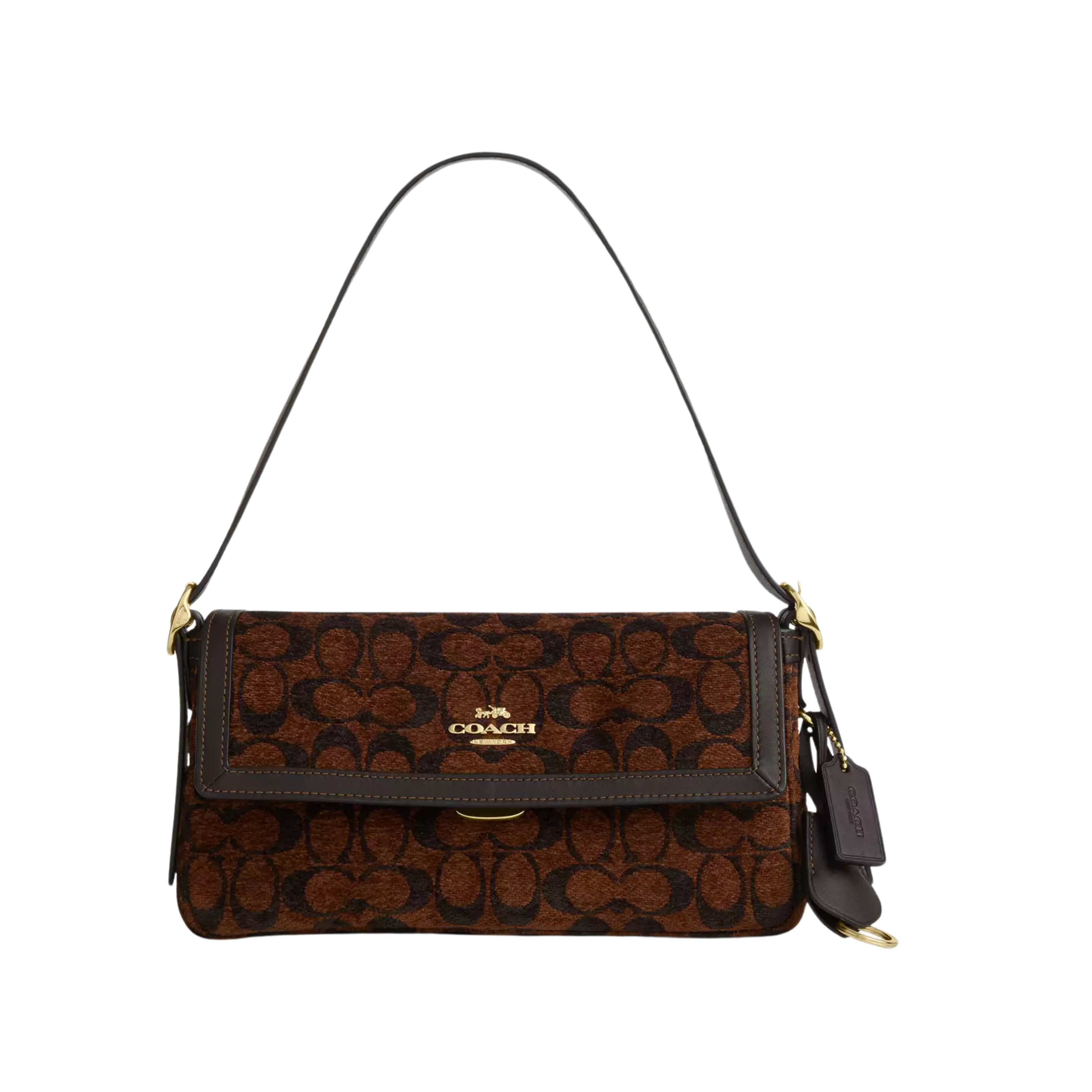 Coach Bag | Etta Small Flap Signature Chenille Truffle