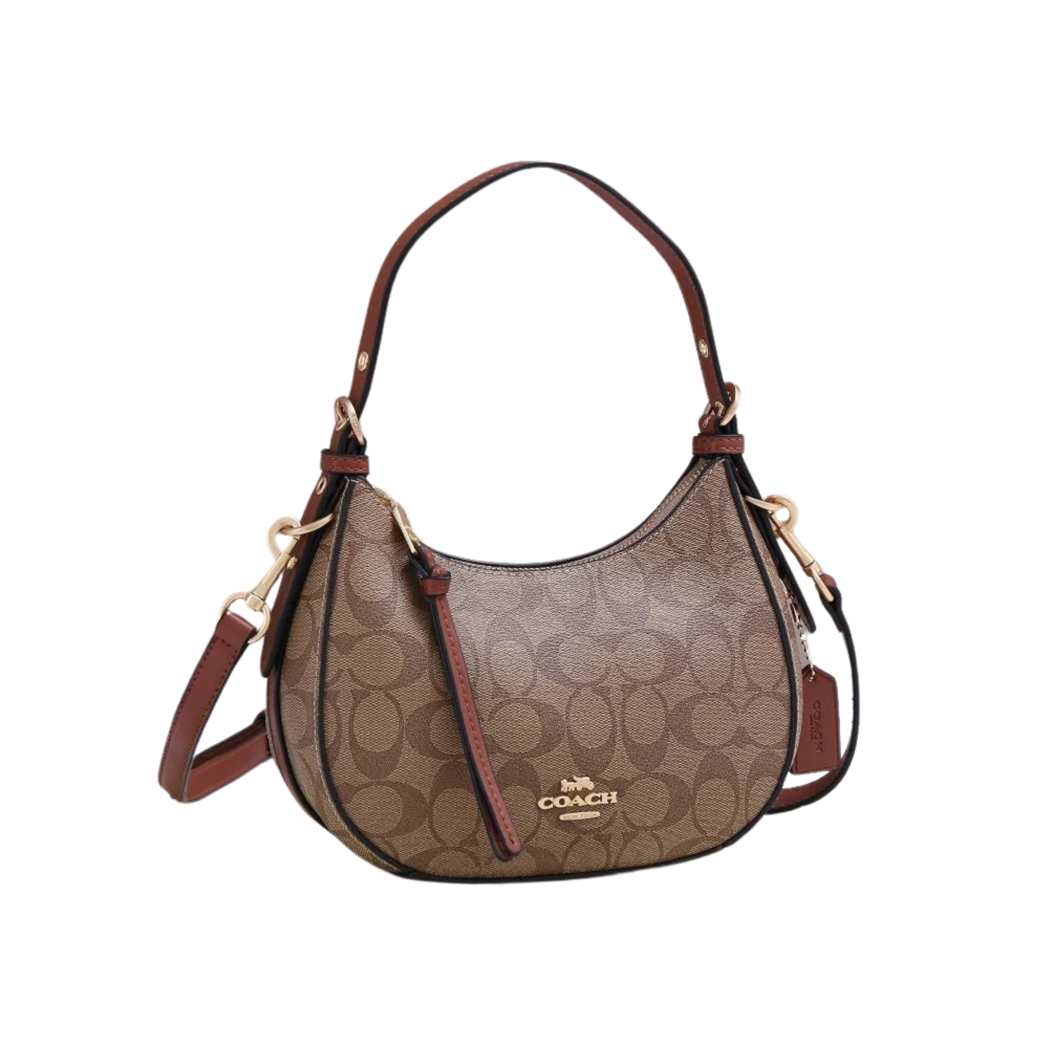 Coach Bag | Kleo Hobo Signature Canvas Mocha Sand