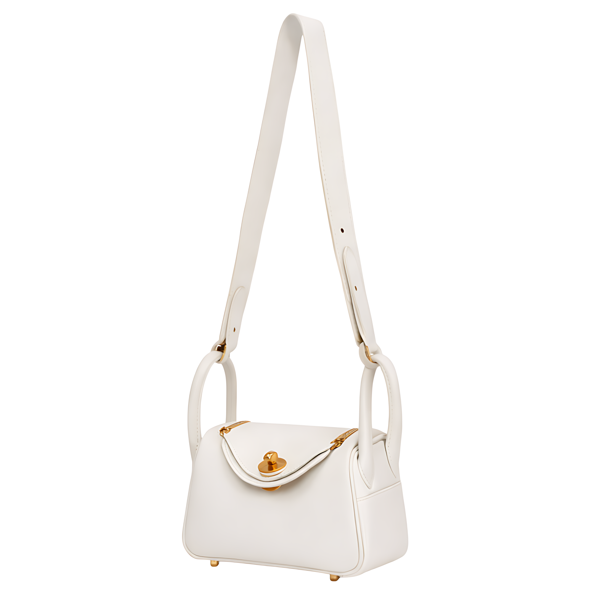 Hermès | Mini Lindy White Swift