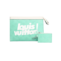 Louis Vuitton Pouch | Louis Vuitton Black Sea Green LV Design - View 1
