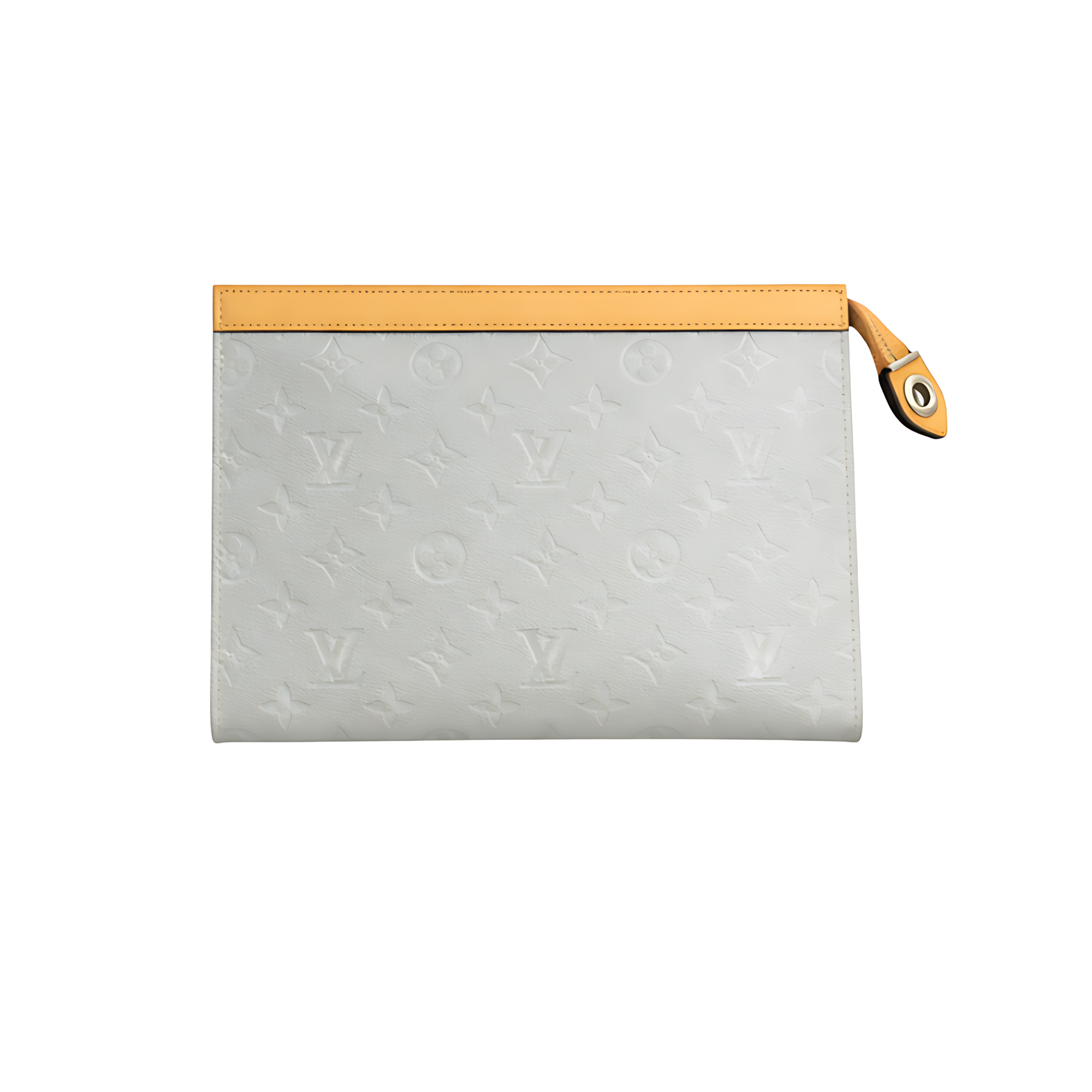 Louis Vuitton Pouch | Louis Vuitton White Brown LV Design - View 1