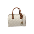 Michael Kors Bag | Hayes Large Duffle Satchel Brown White