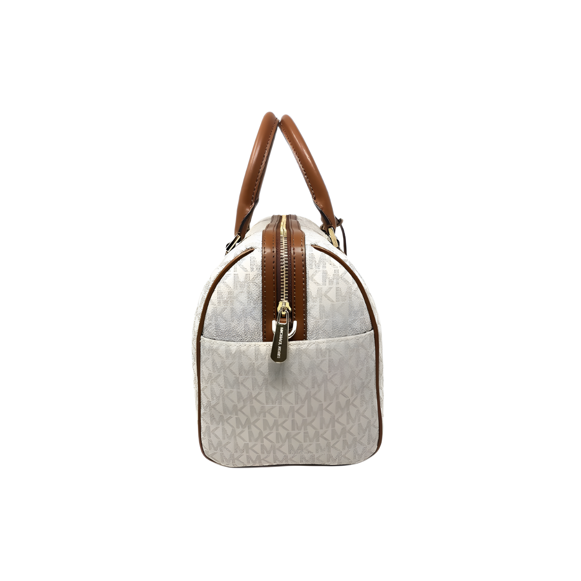 Michael Kors Bag | Hayes Large Duffle Satchel Brown White