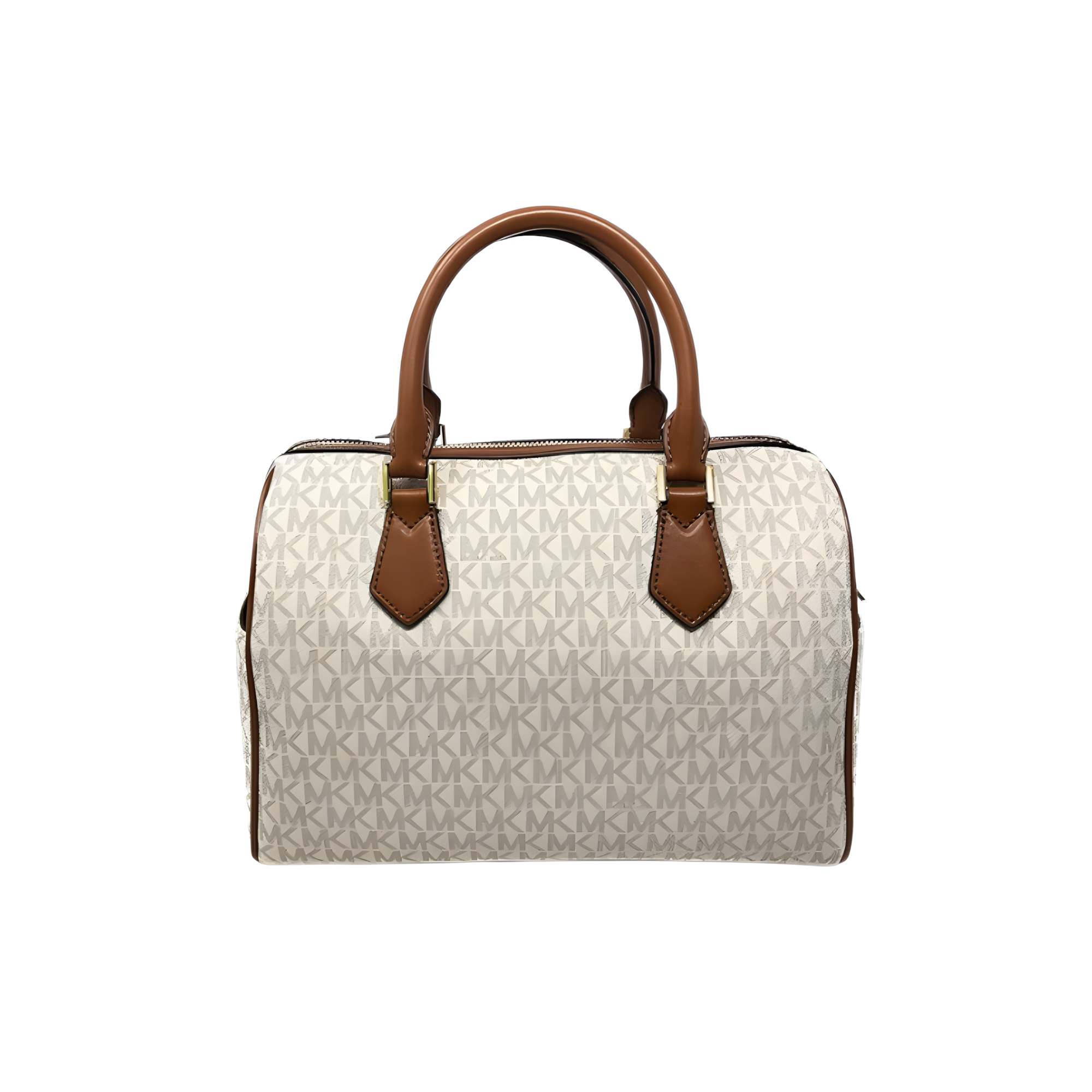 Michael Kors Bag | Hayes Large Duffle Satchel Brown White