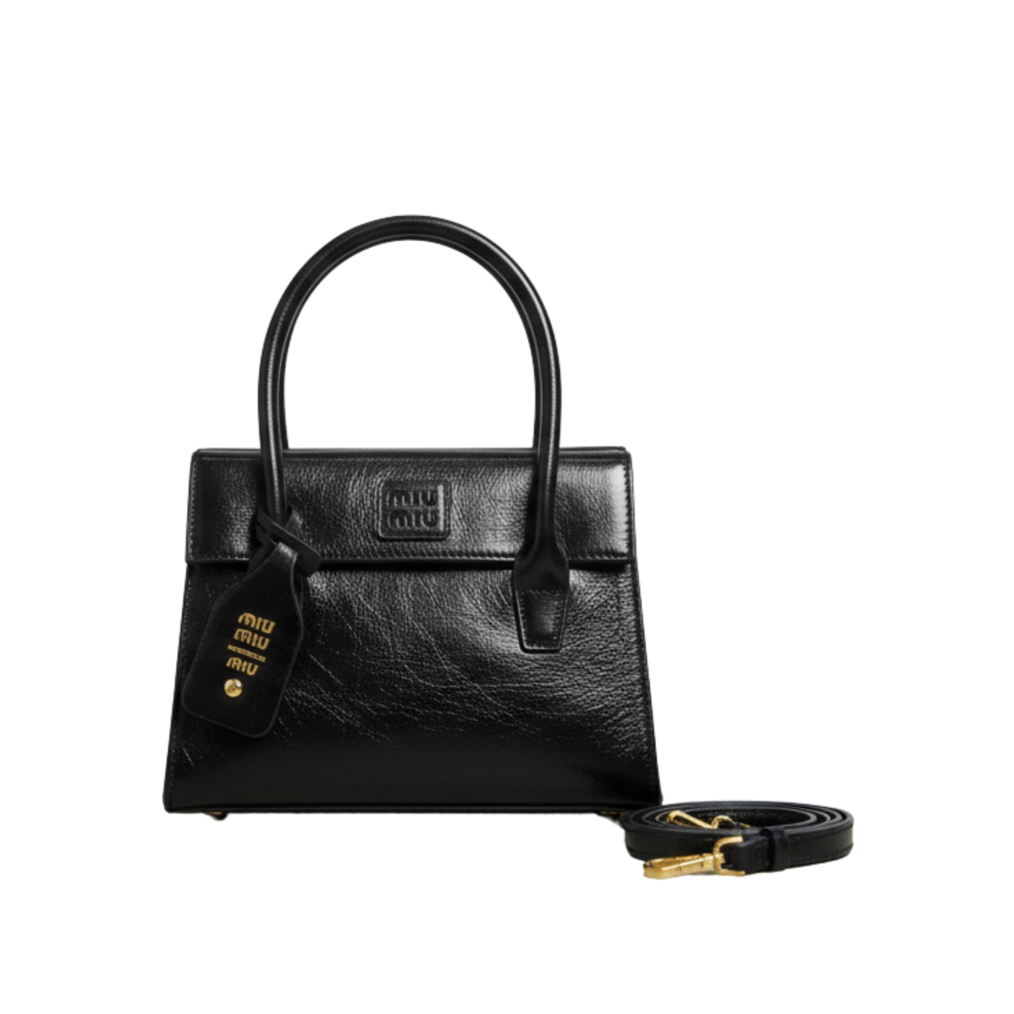 Miu Miu Bag | Solitaire Shiny Leather Black