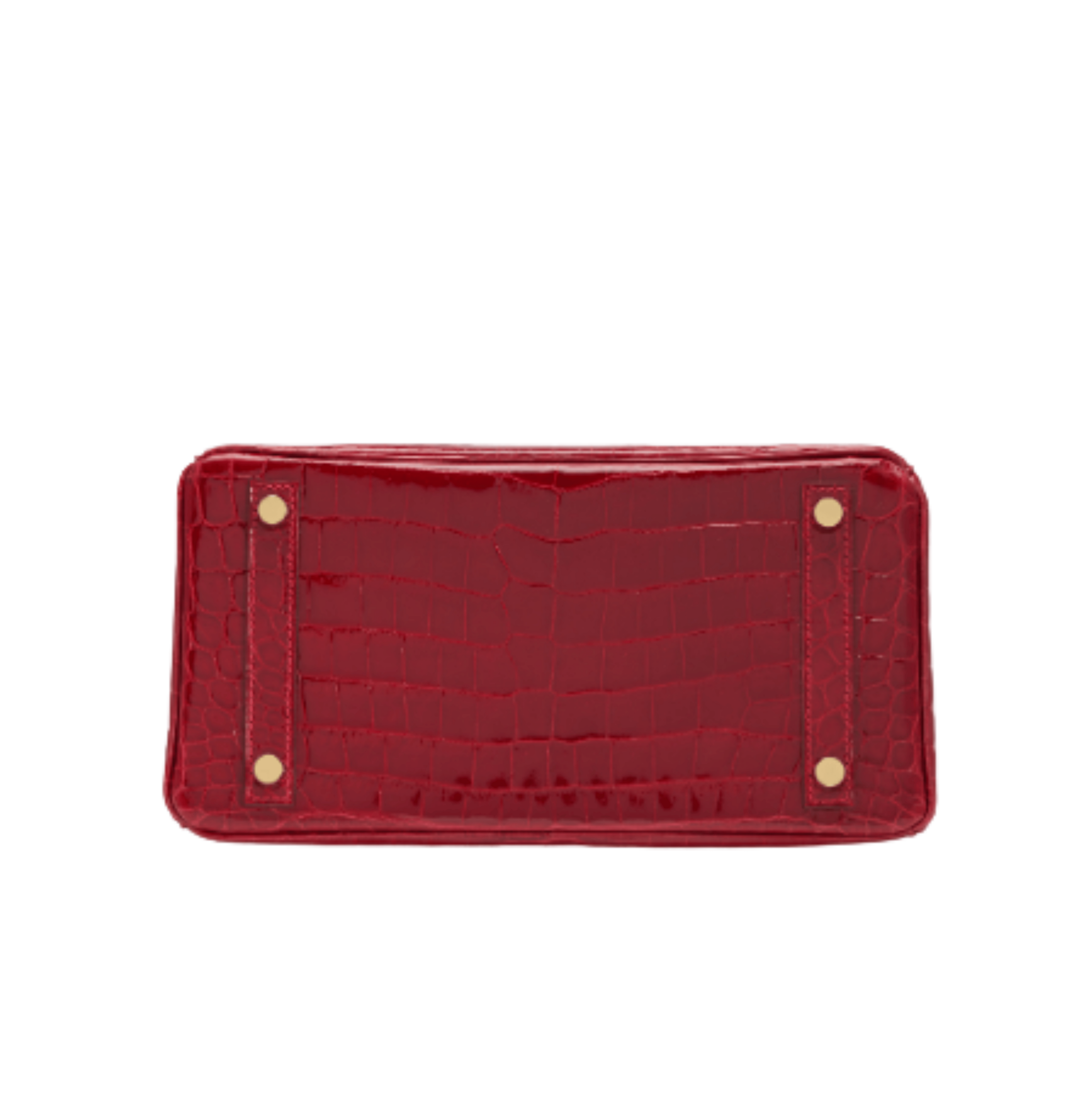 Hermès | Birkin 30 Handbag Made From Shiny Niloticus Crocodile Leather In The Deep Red Color