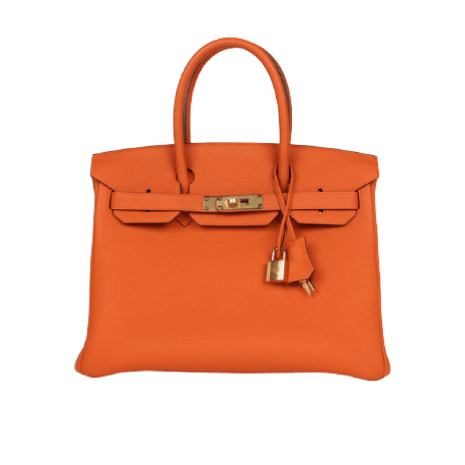 Hermès | Birkin 30 Bag In Orange Togo Leather With Gold-tone Hardware.