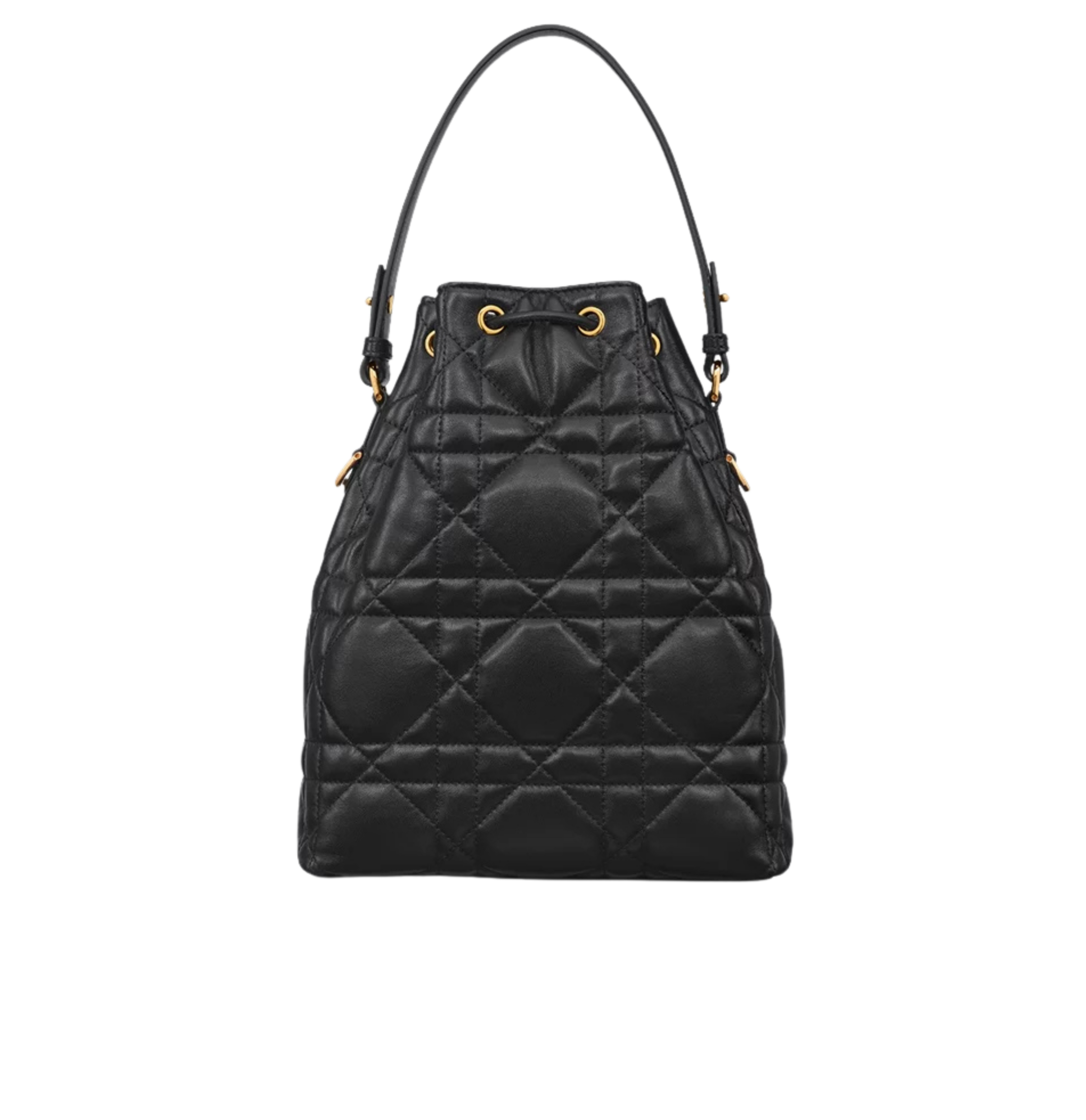 Dior | Caro Backpack In Black Macrocannage Lambskin.