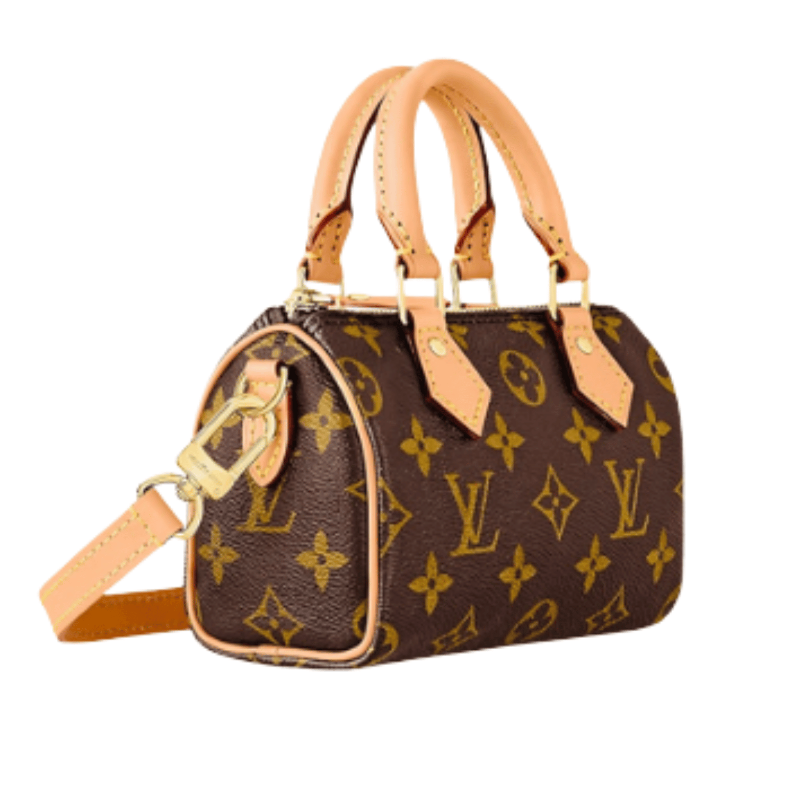 Louis Vuitton | Nano Speedy Bag In Monogram Canvas With Natural Cowhide Leather Trim