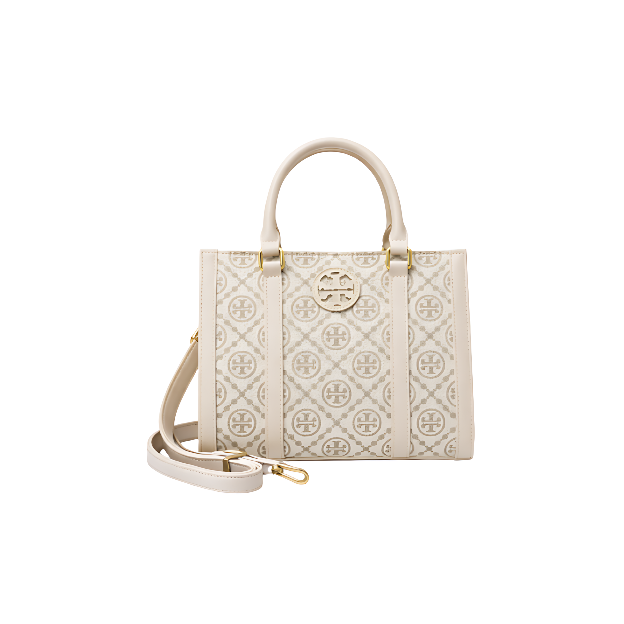 Tory Burch Bag | T Monogram Mini Tote Ivory