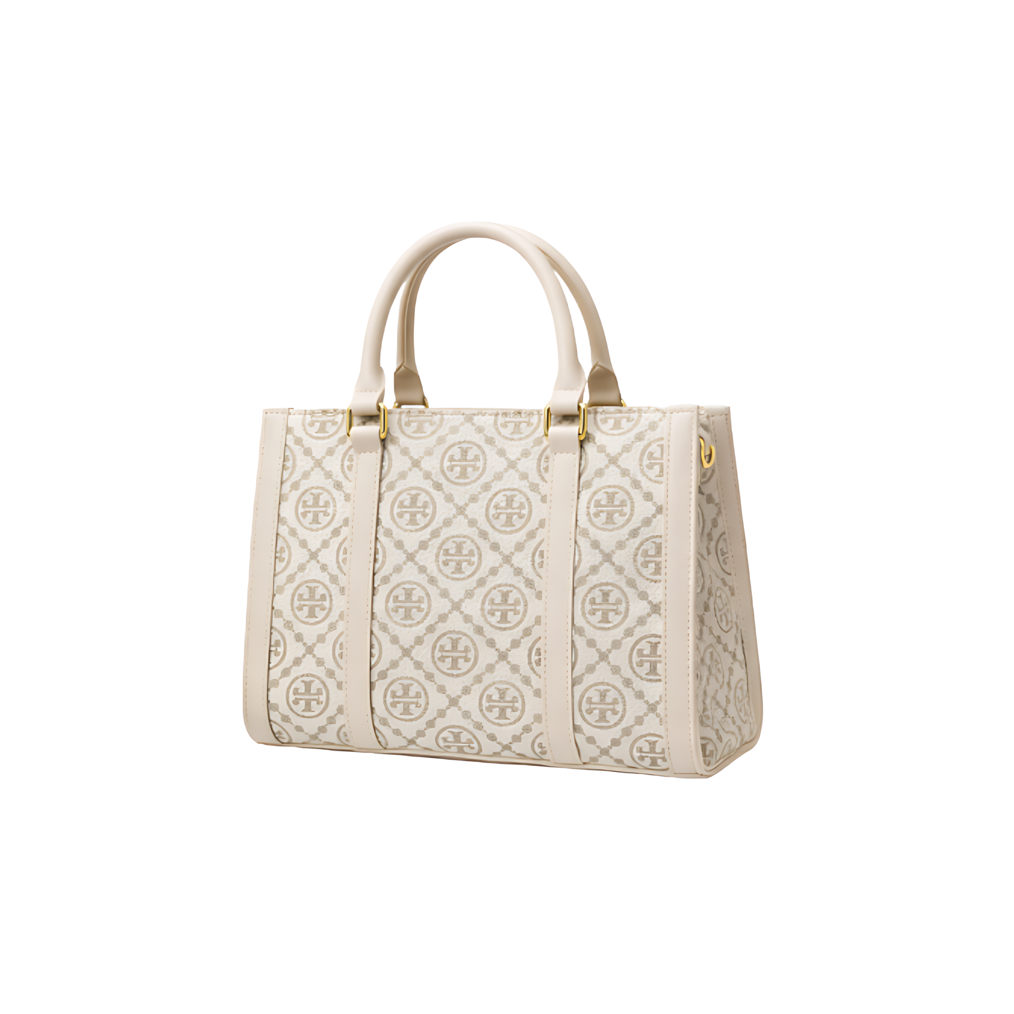Tory Burch Bag | T Monogram Mini Tote Ivory