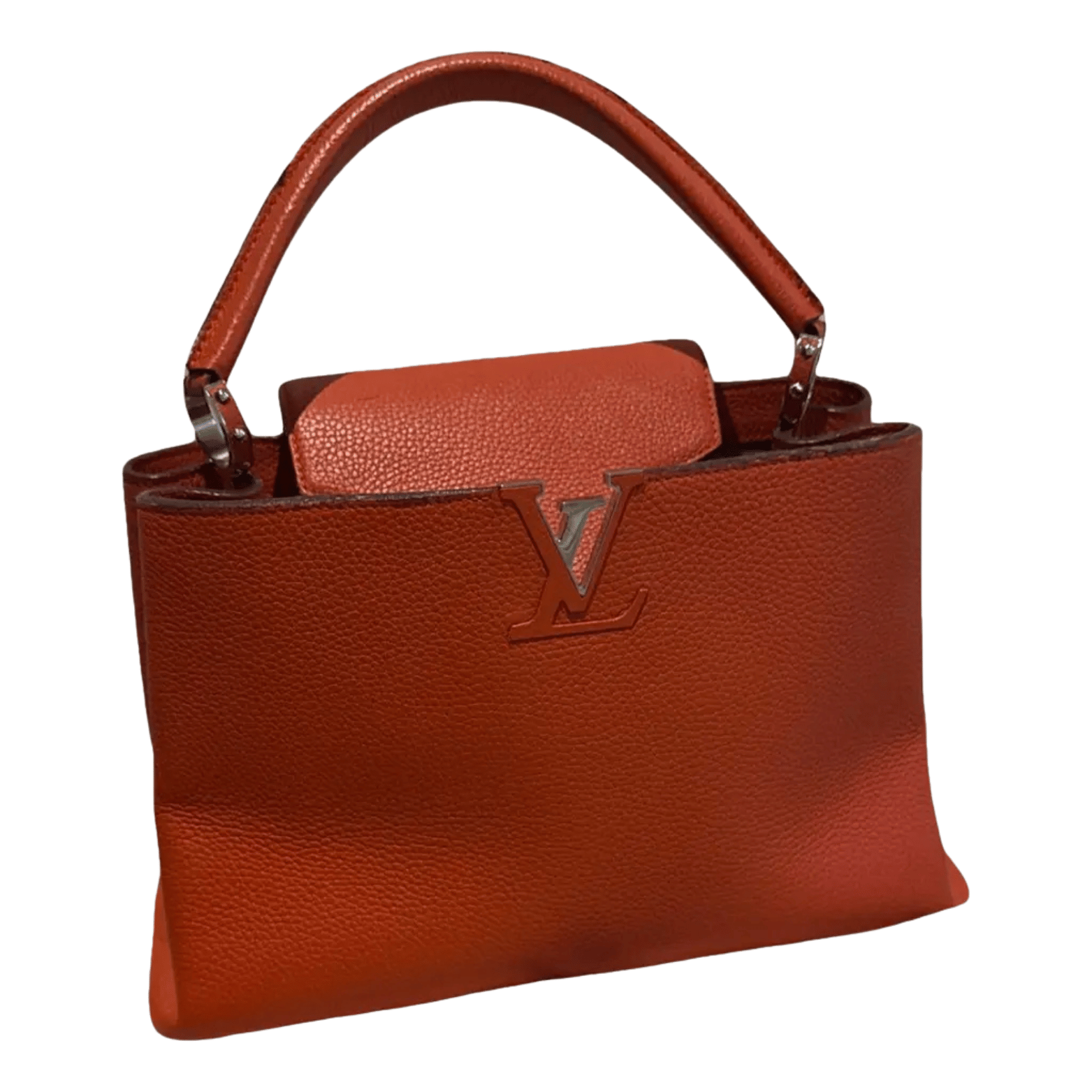 Louis Vuitton Bag | Capucines Orange Grained Taurillon Leather