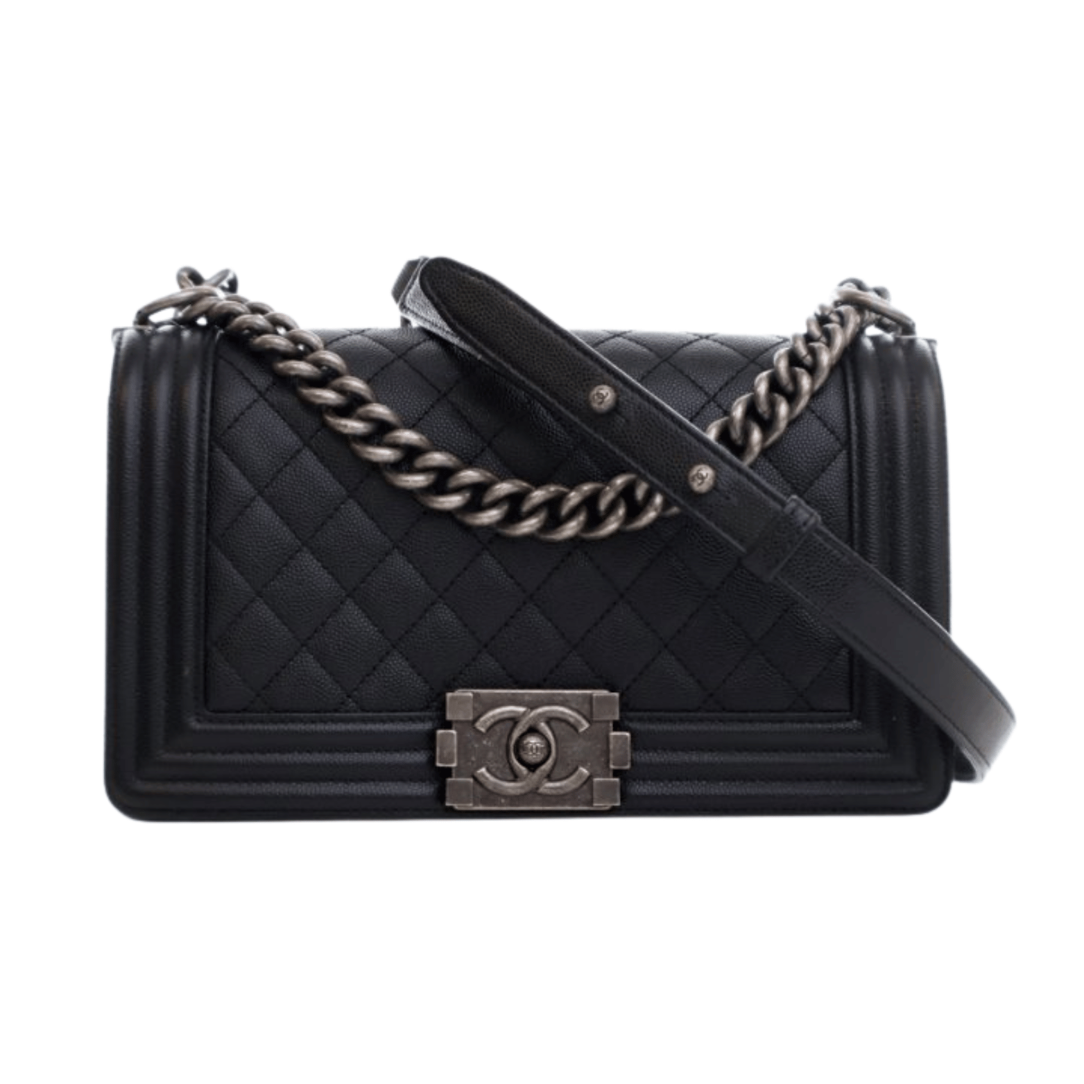 Chanel | Boy Bag In Black Caviar Leather
