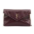 Saint Laurent | Cassandre Flap Chain Shoulder Bag In Dark Ruby Calfskin Leather