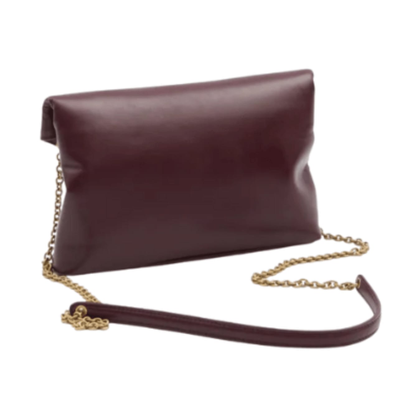 Saint Laurent | Cassandre Flap Chain Shoulder Bag In Dark Ruby Calfskin Leather