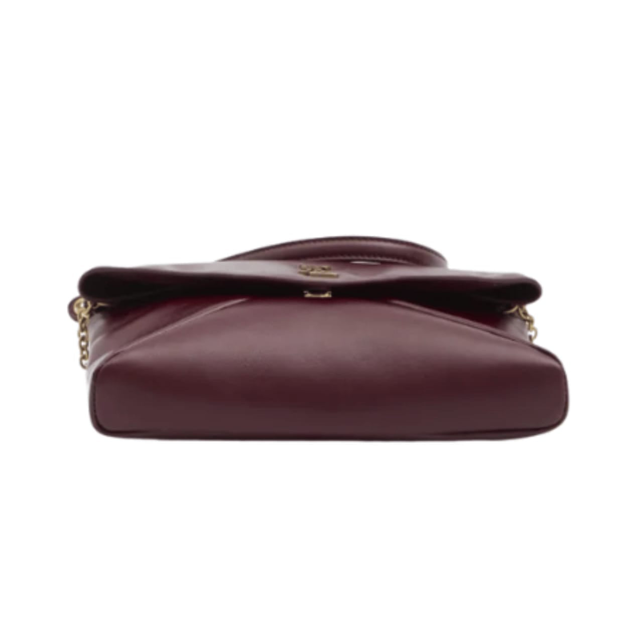 Saint Laurent | Cassandre Flap Chain Shoulder Bag In Dark Ruby Calfskin Leather