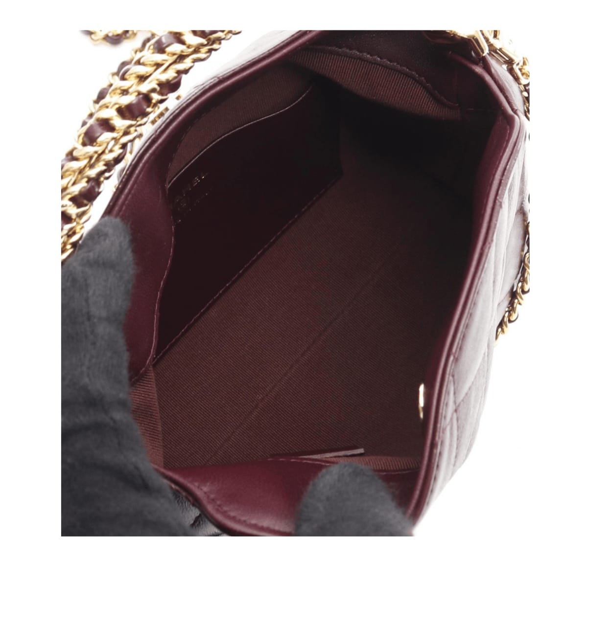 Chanel | Hobo Bag In A Deep Burgundy, Quilted Leather With Gold-tone Hardware.