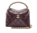 Chanel | Hobo Bag In A Deep Burgundy, Quilted Leather With Gold-tone Hardware.