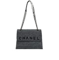 Chanel | Shoulder Bag In A Felted Material With A Black Logo.