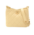 Chanel | Small Matelasse Hobo Bag In Light Yellow Lambskin