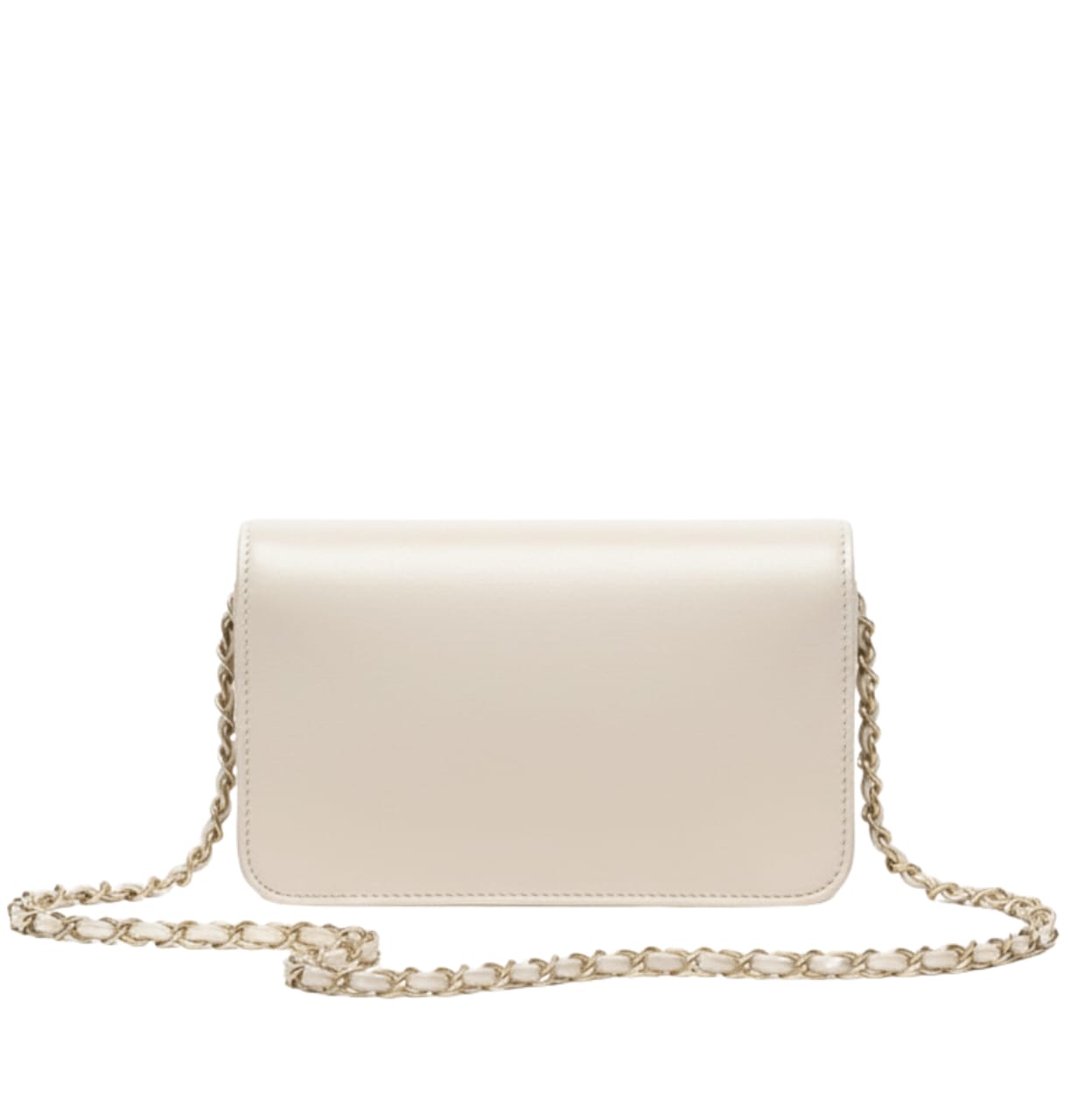Chanel | Classic Flap Bag In Quilted White Lambskin Leather.
