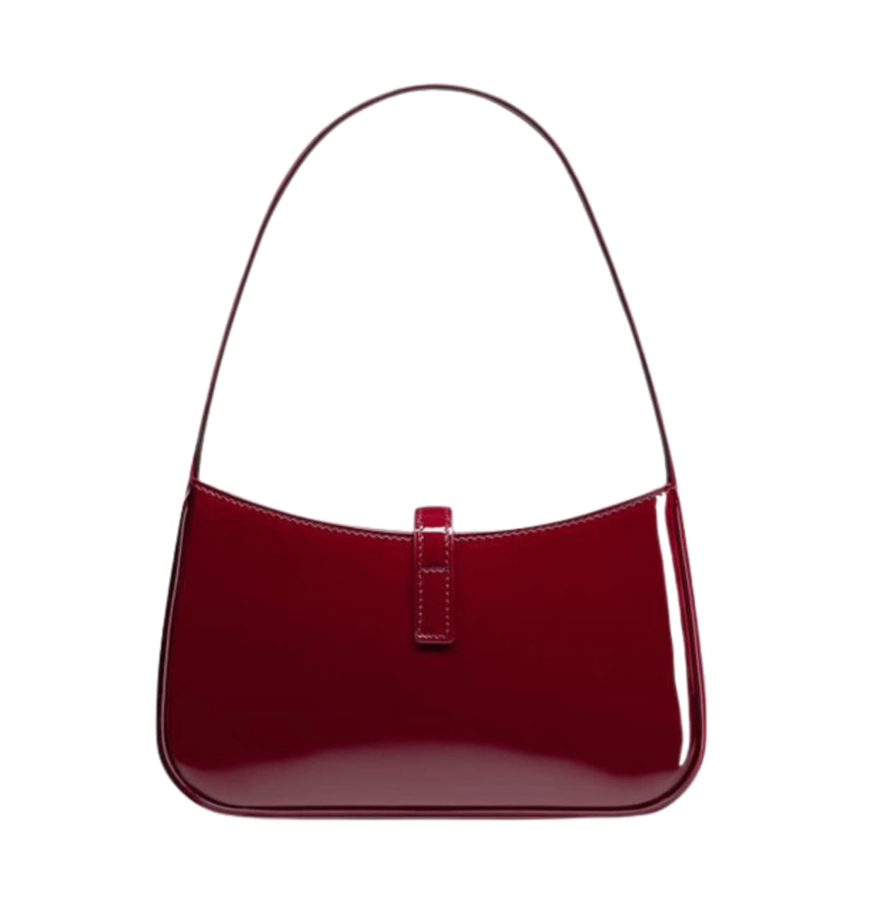 Saint Laurent | Le 5 À 7 Mini Patent-leather Shoulder Bag In A Dark Red Or Burgundy Color