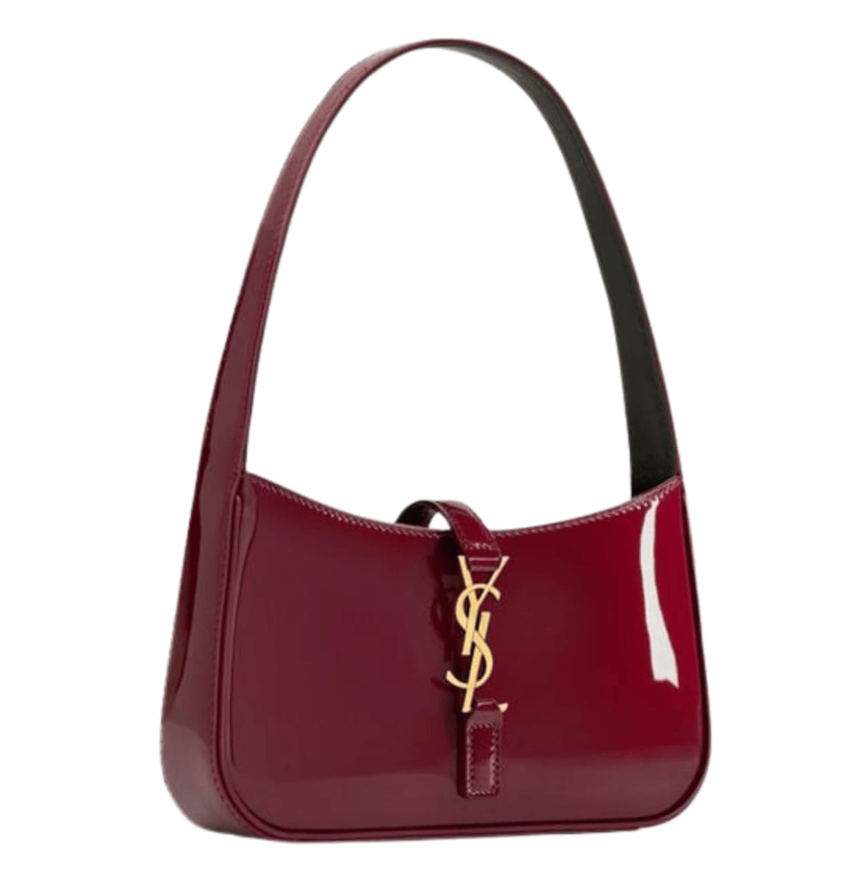 Saint Laurent | Le 5 À 7 Mini Patent-leather Shoulder Bag In A Dark Red Or Burgundy Color