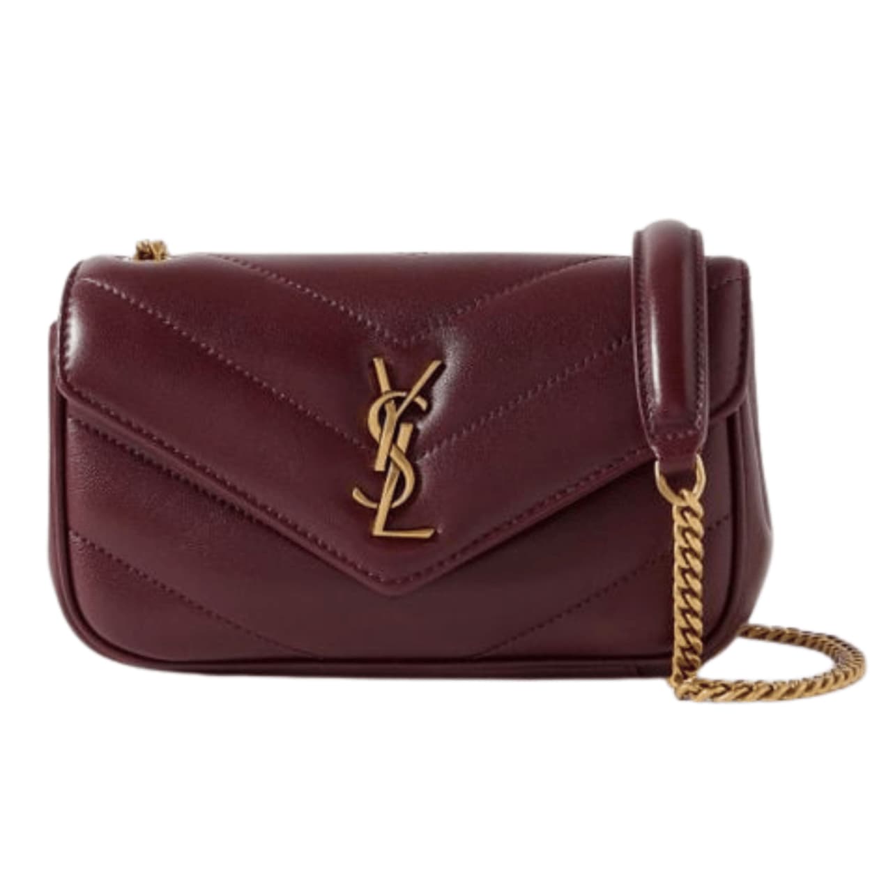 Saint Laurent | Loulou Mini Bag In A Burgundy Or Red Hue