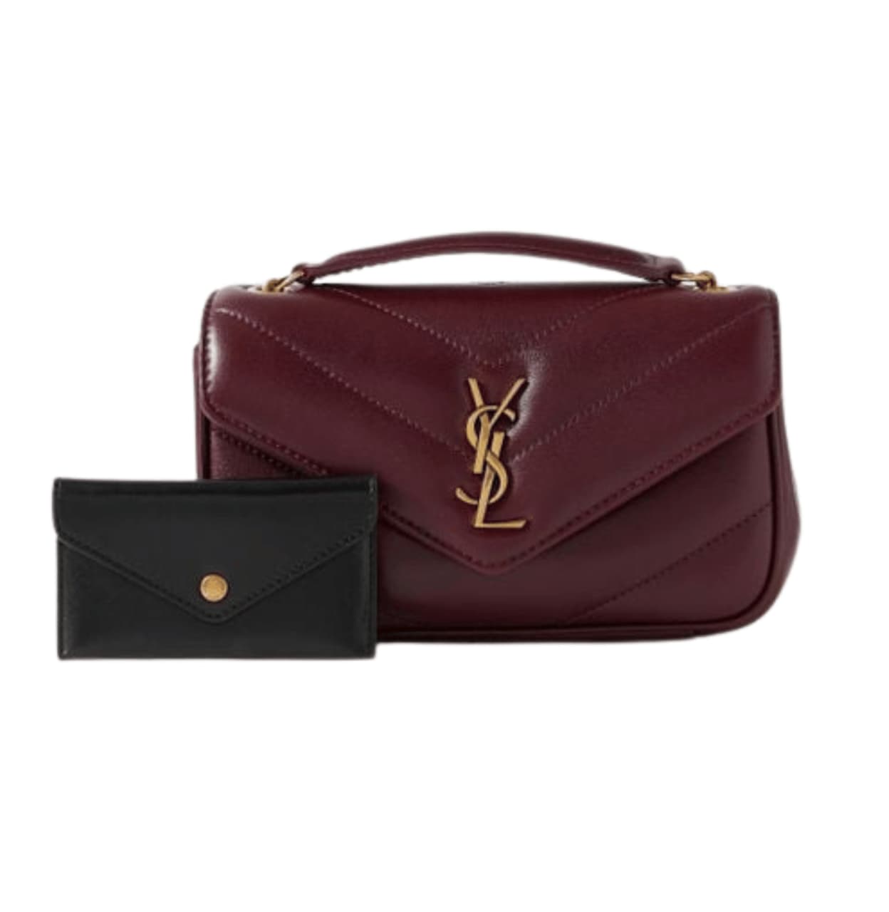 Saint Laurent | Loulou Mini Bag In A Burgundy Or Red Hue