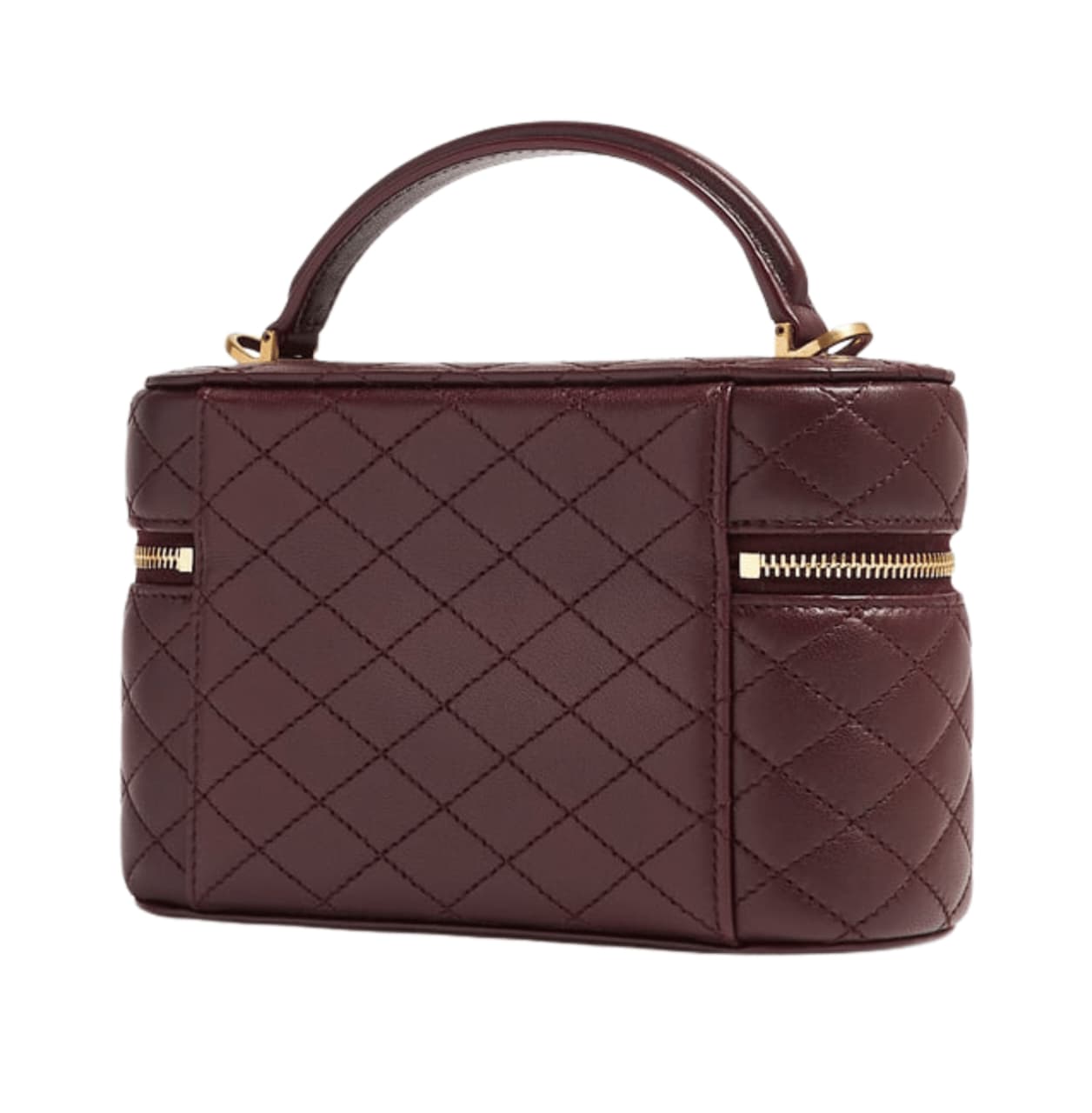 Saint Laurent | Gaby Vanity Bag In A Rich, Burgundy Color.