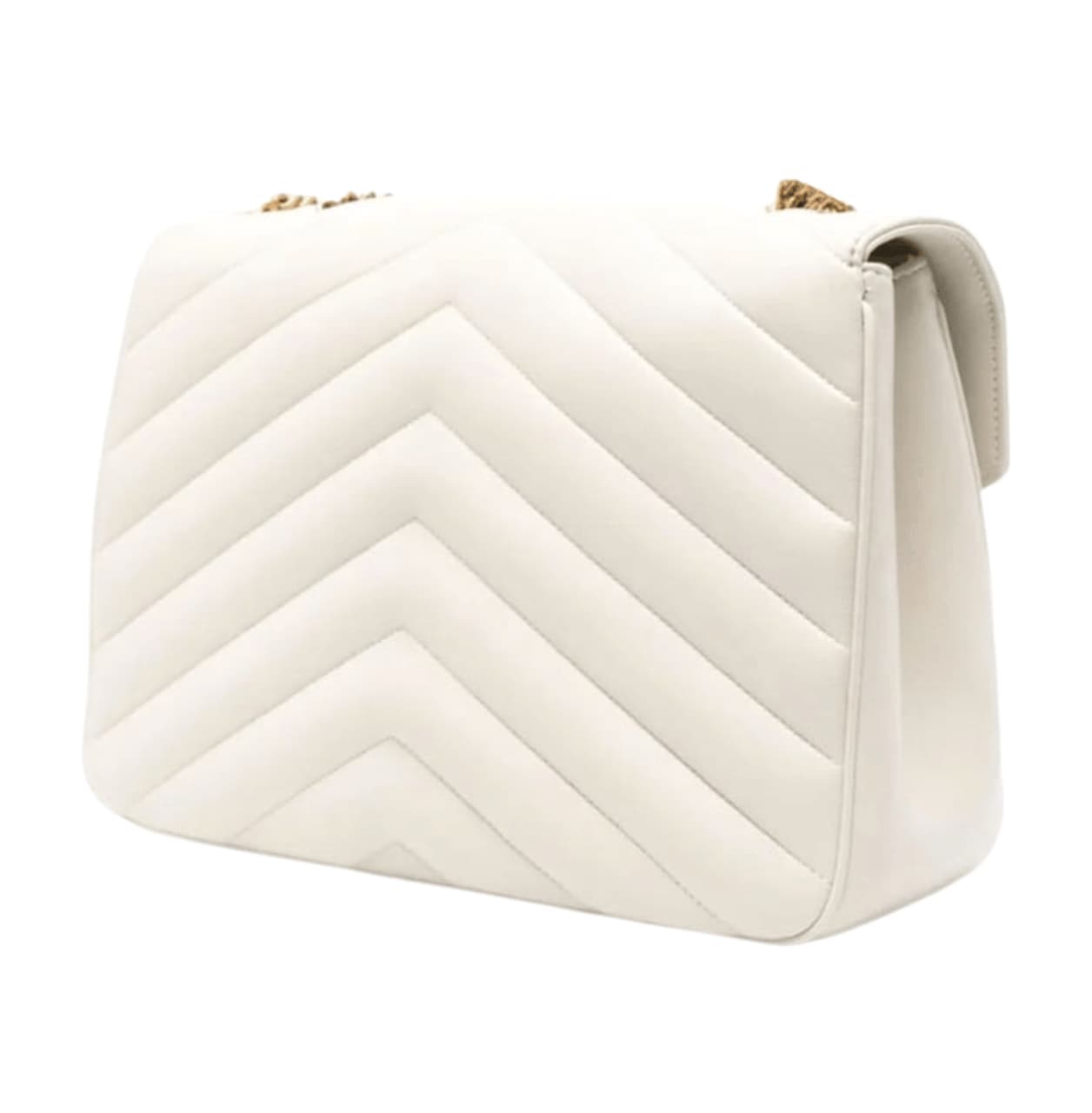 Saint Laurent | Loulou Shoulder Bag In A Cream Or White Color